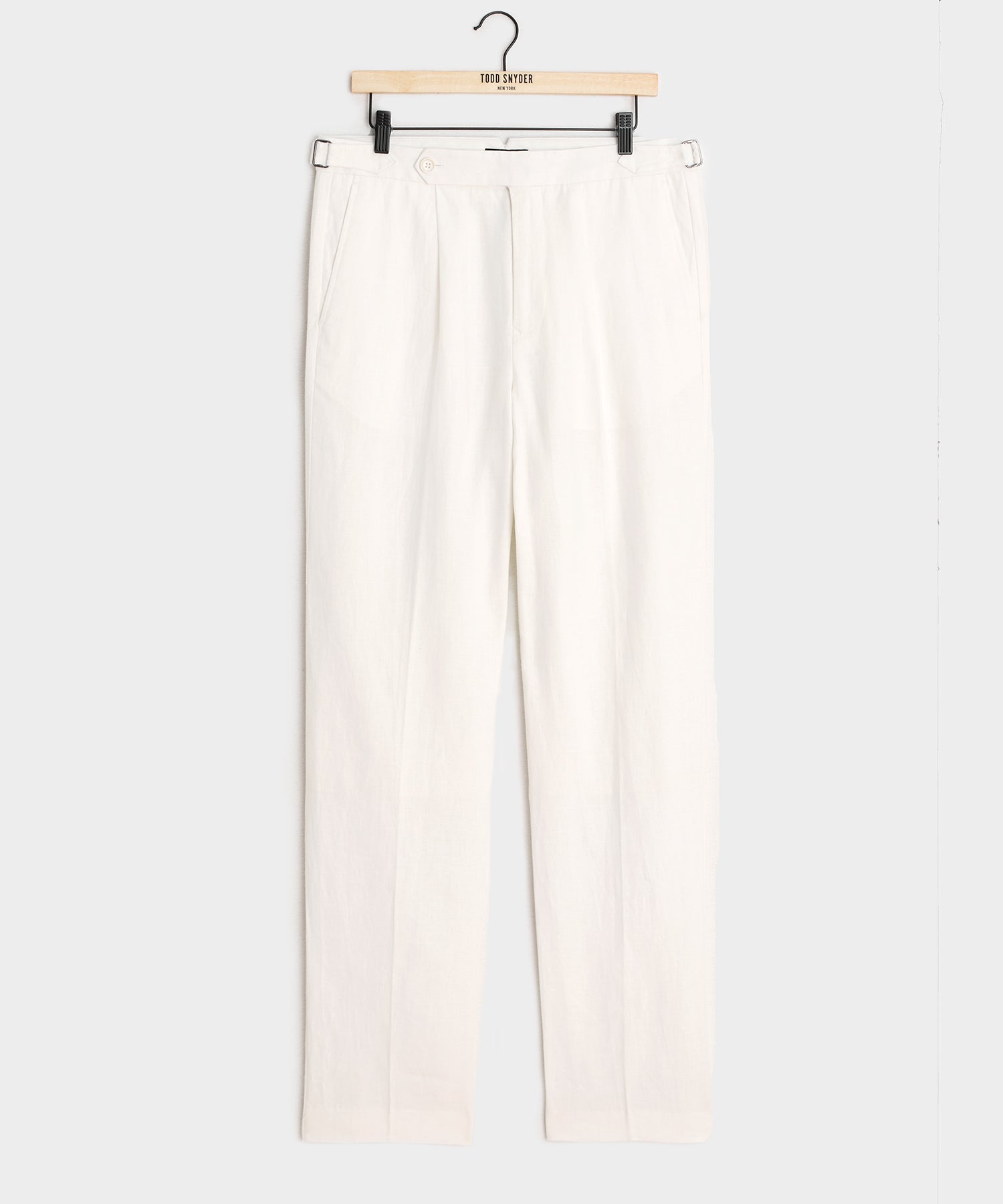 Straight Fit Irish Linen Side Tab Trouser