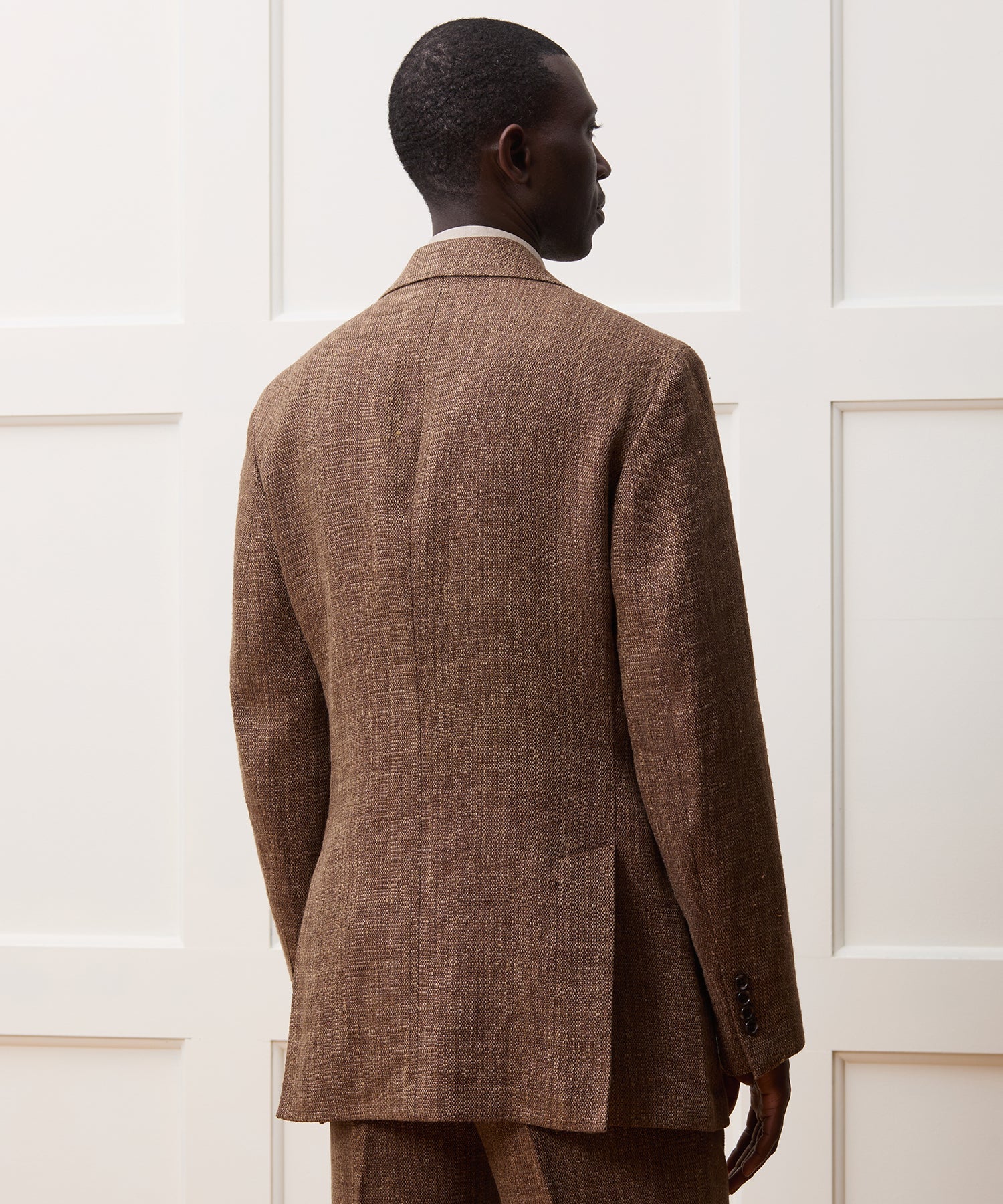 Italian Linen Silk Donegal Wythe Jacket
