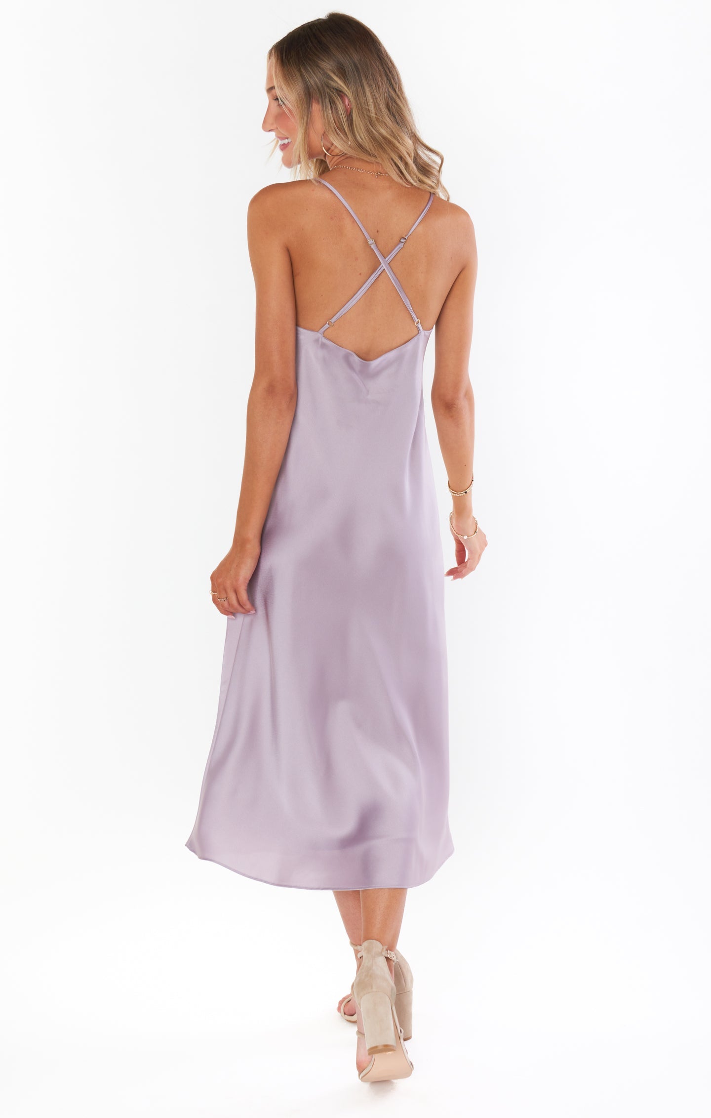 Verona Cowl Dress ~ Dusty Purple Luxe Satin
