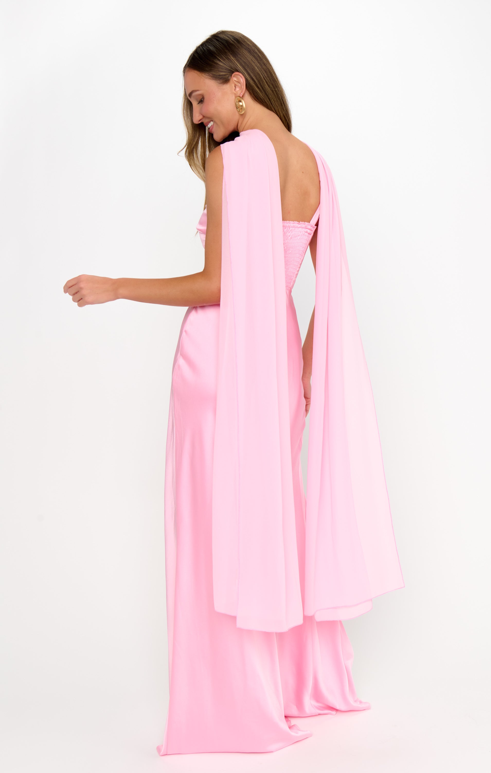 Soiree Shawl ~ Light Pink Chiffon