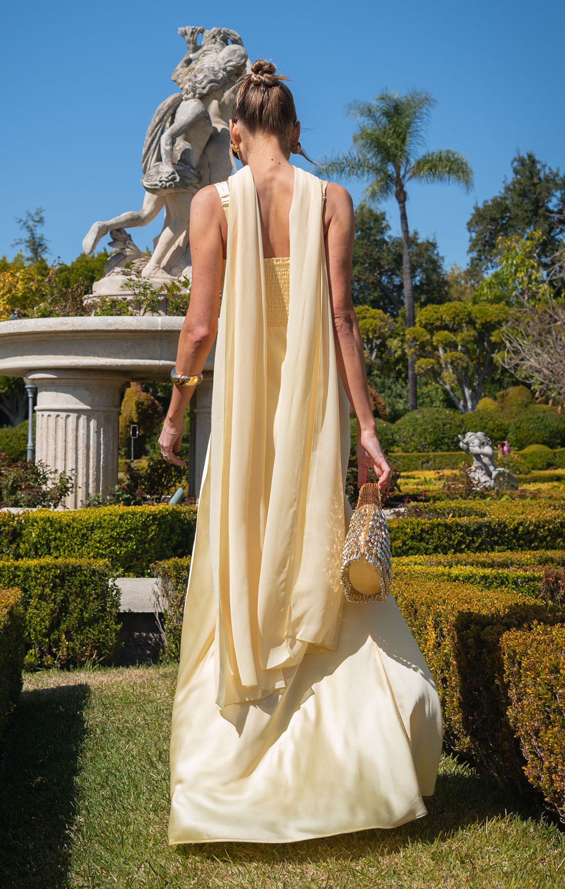Soiree Shawl ~ Pale Yellow Chiffon