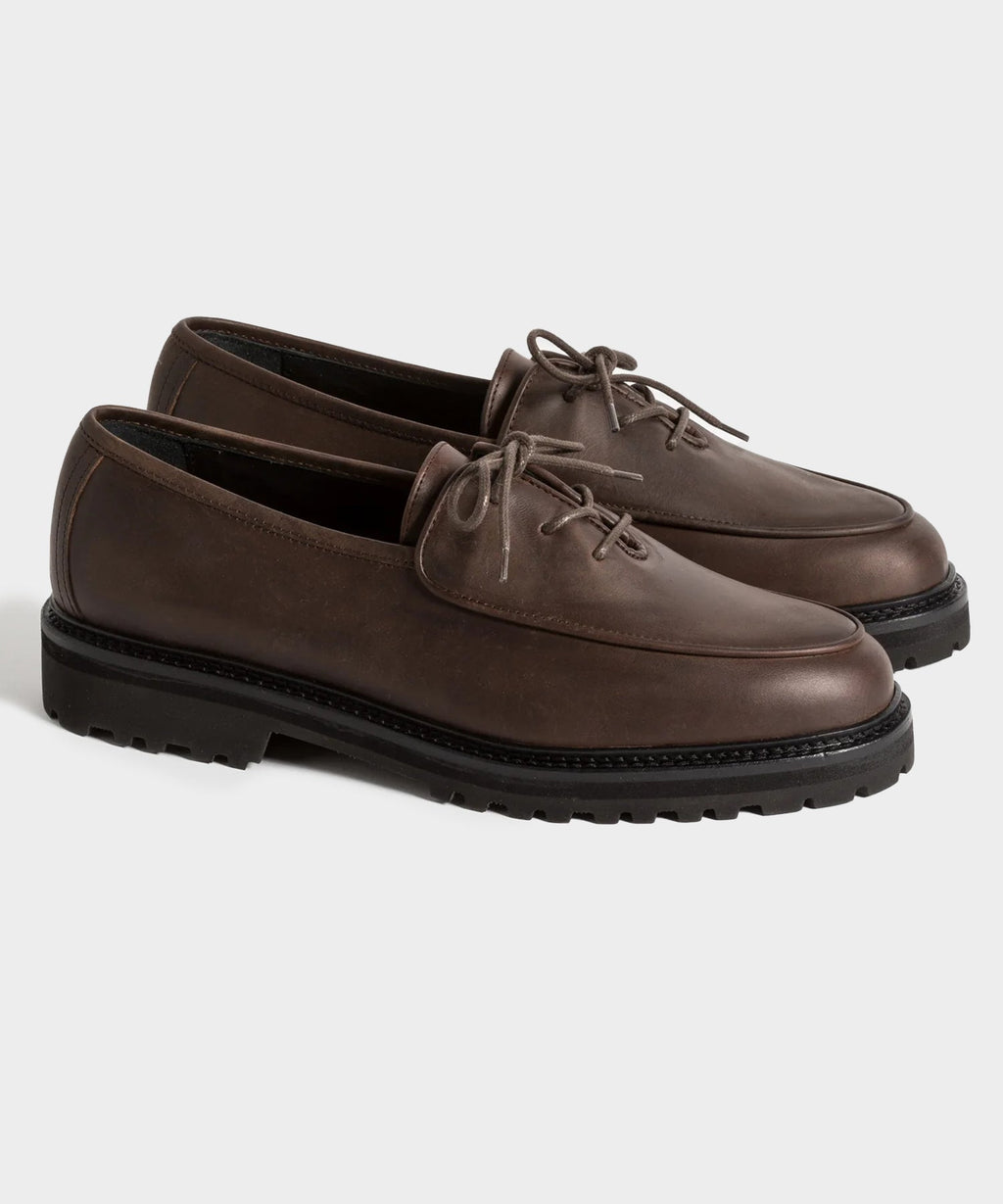 Jacques Solovière Fleurs Oiled Leather Lace-up Shoe
