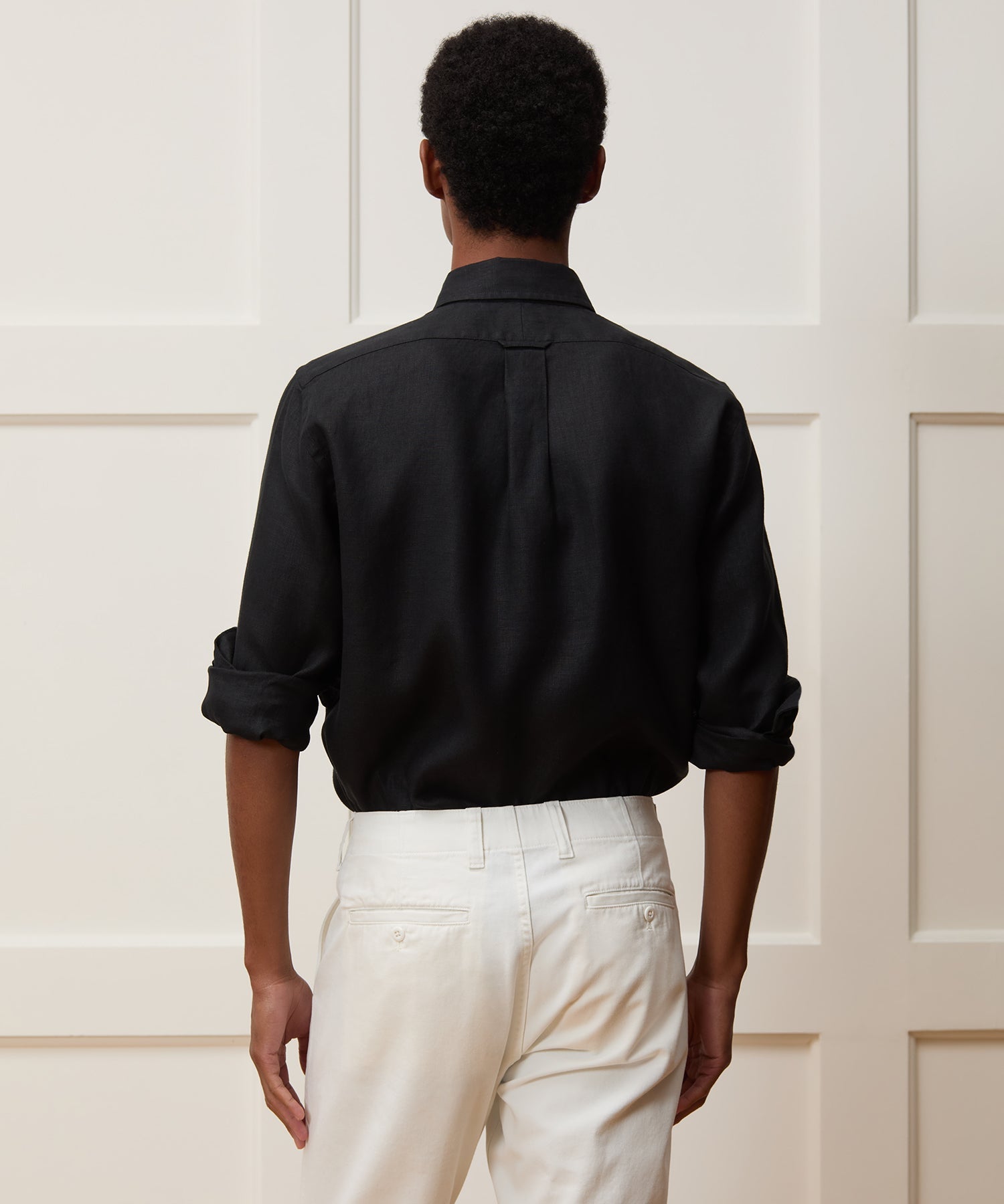 Slim Sea Soft Irish Linen Point Collar Shirt