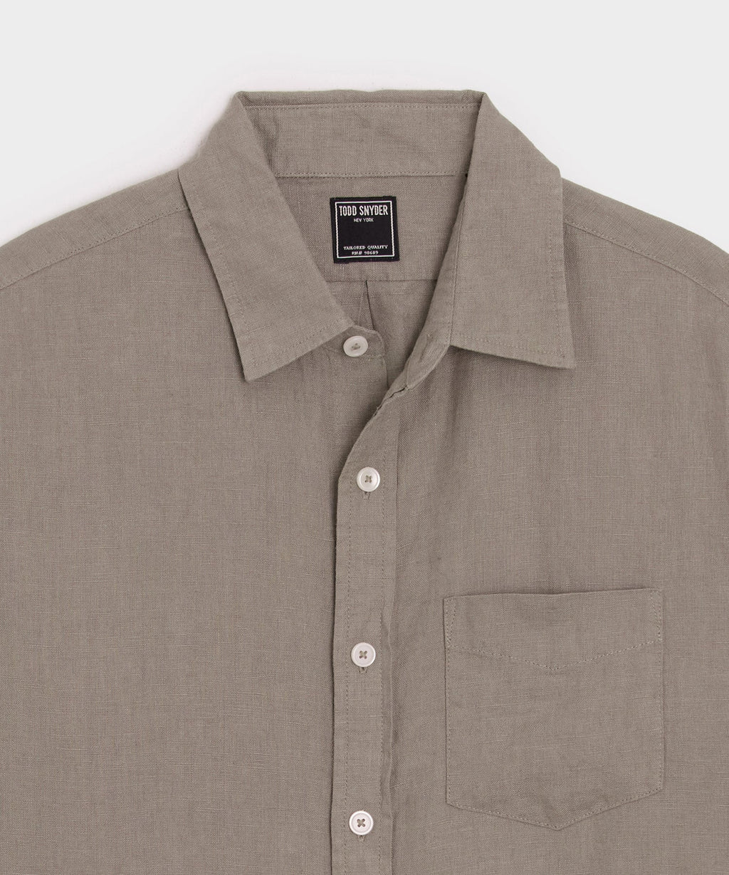 Slim Sea Soft Irish Linen Point Collar Shirt
