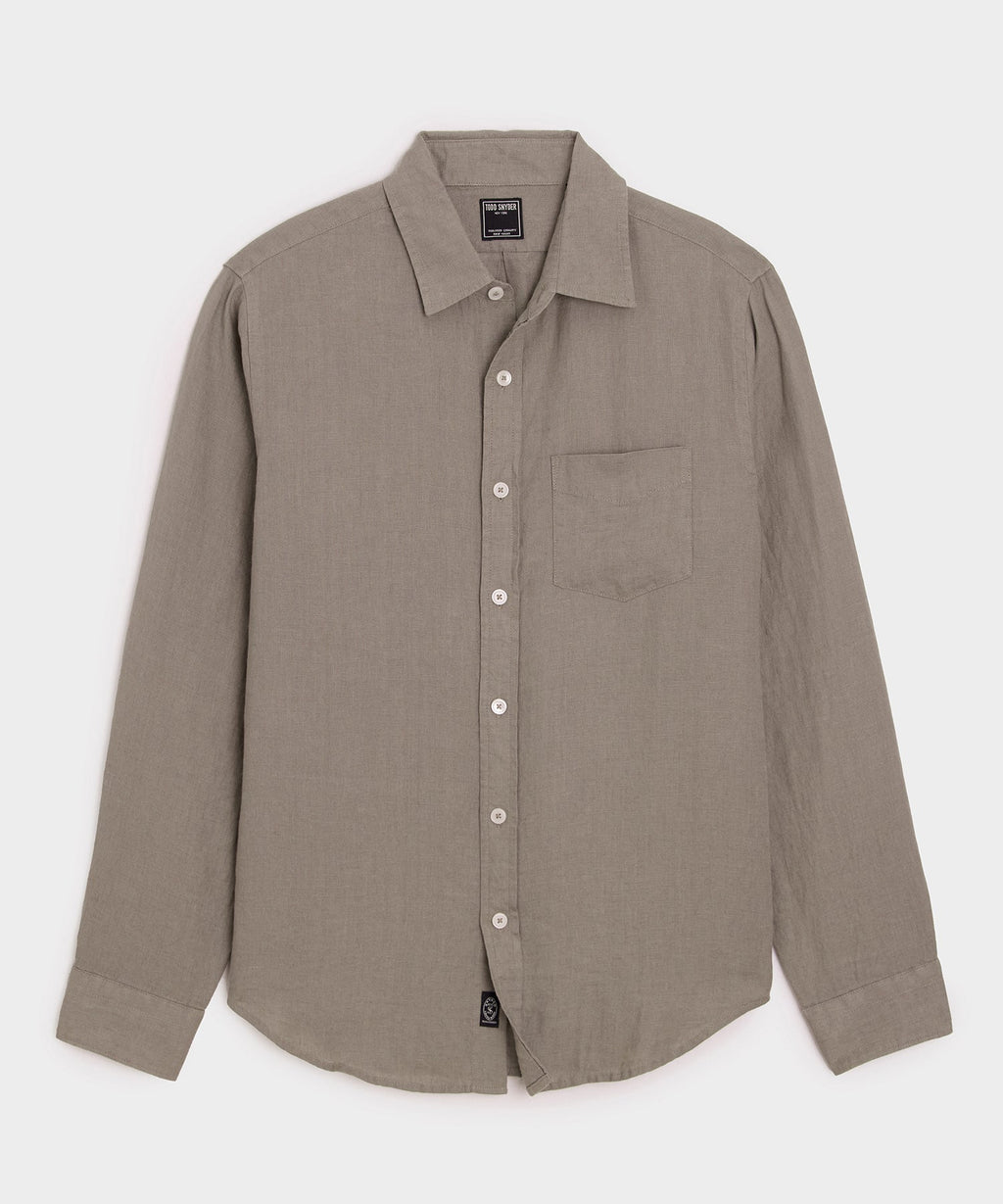 Slim Sea Soft Irish Linen Point Collar Shirt
