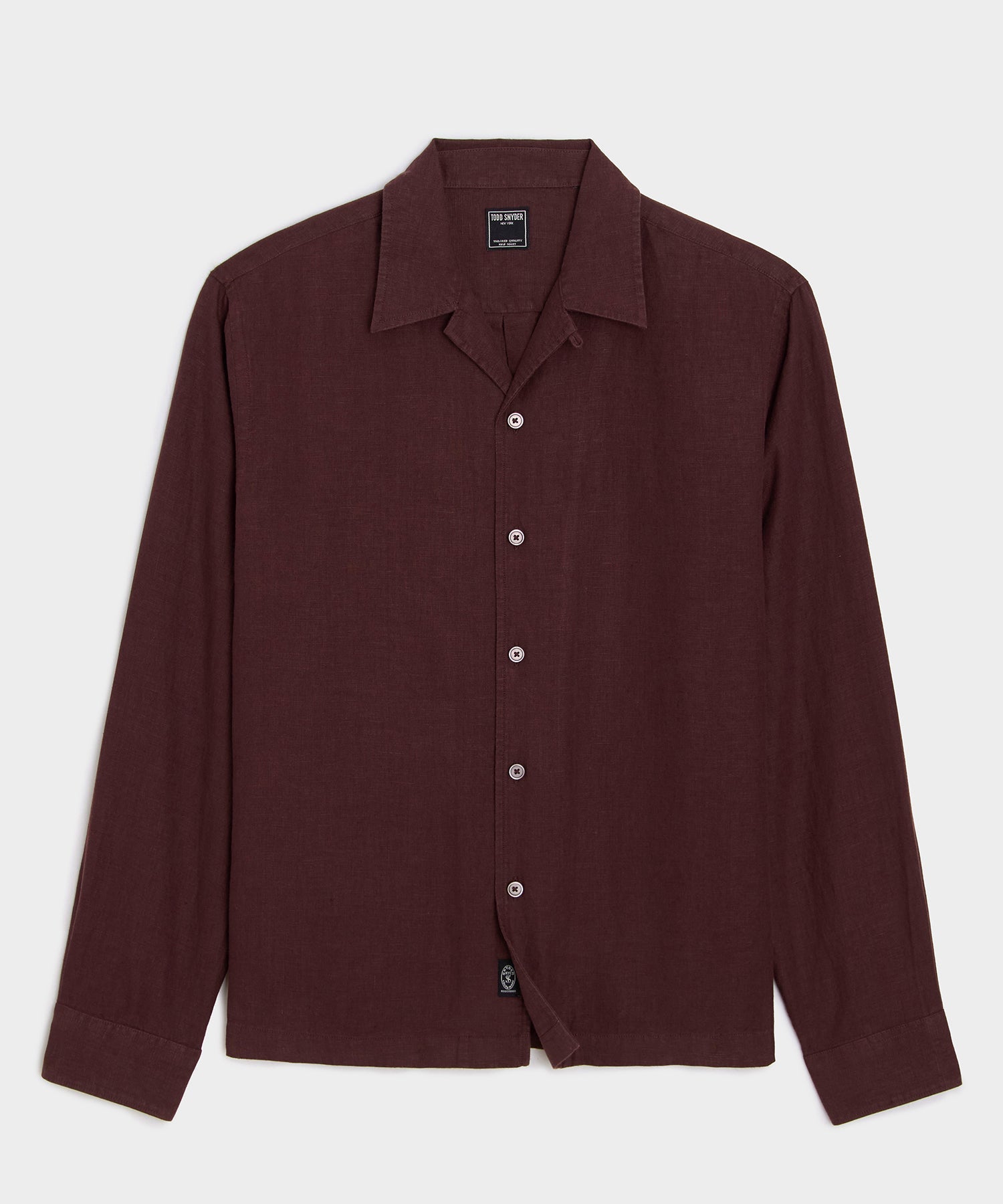 Cropped Sea Soft Irish Linen Camp Collar Shirt