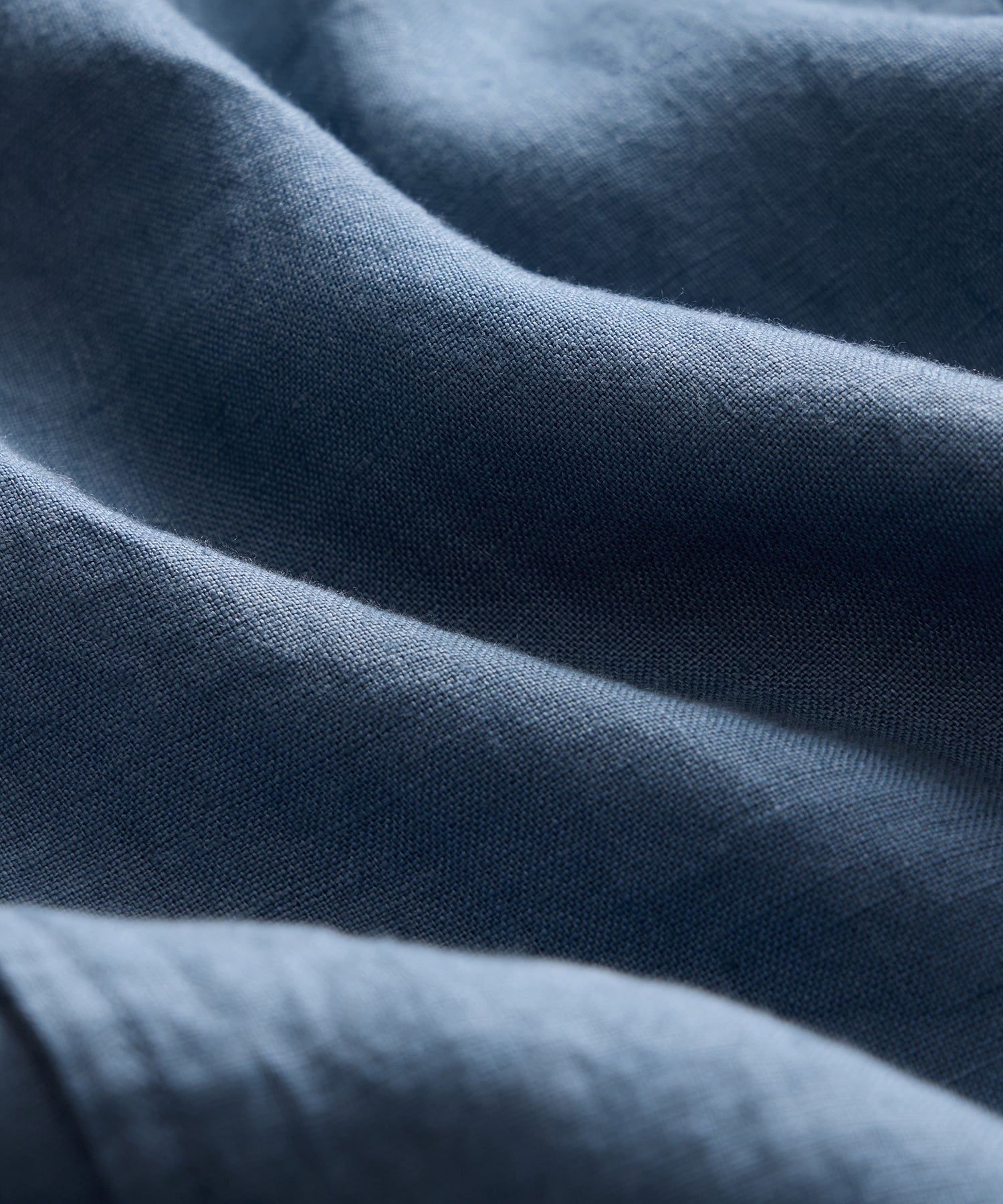 Cropped Sea Soft Irish Linen Camp Collar Shirt