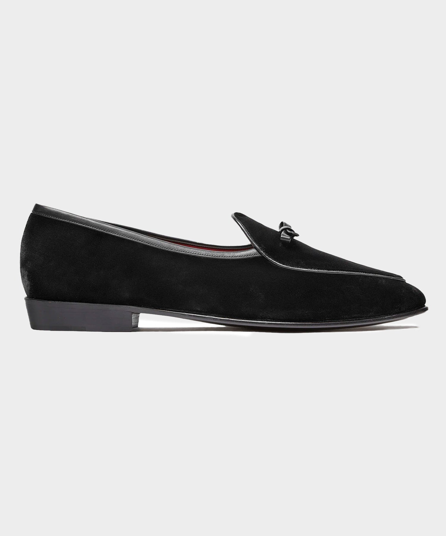 Baudoin & Lange Sagan Velvet Bow Loafer