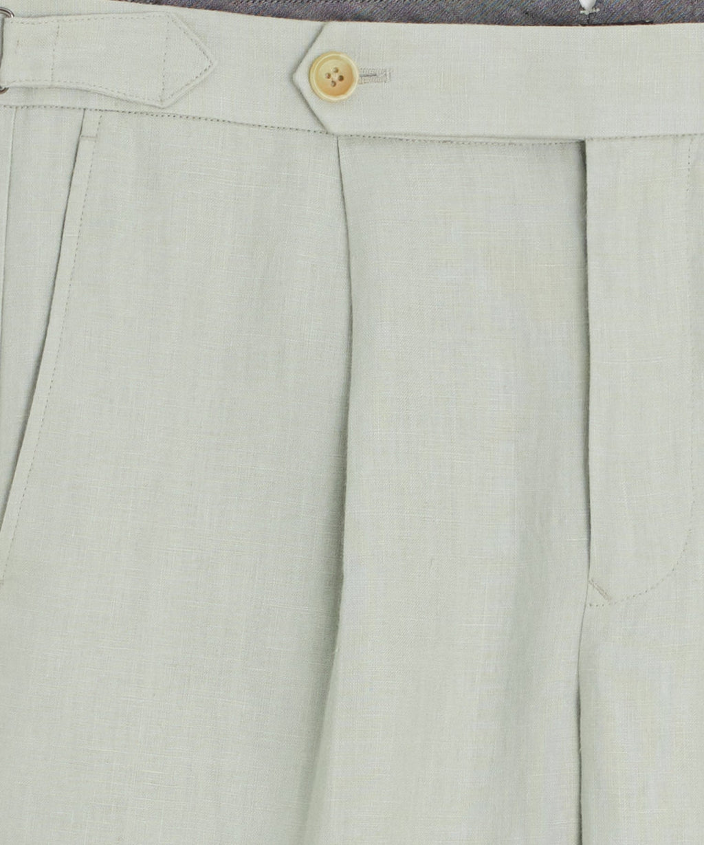 Straight Fit Irish Linen Side Tab Trouser