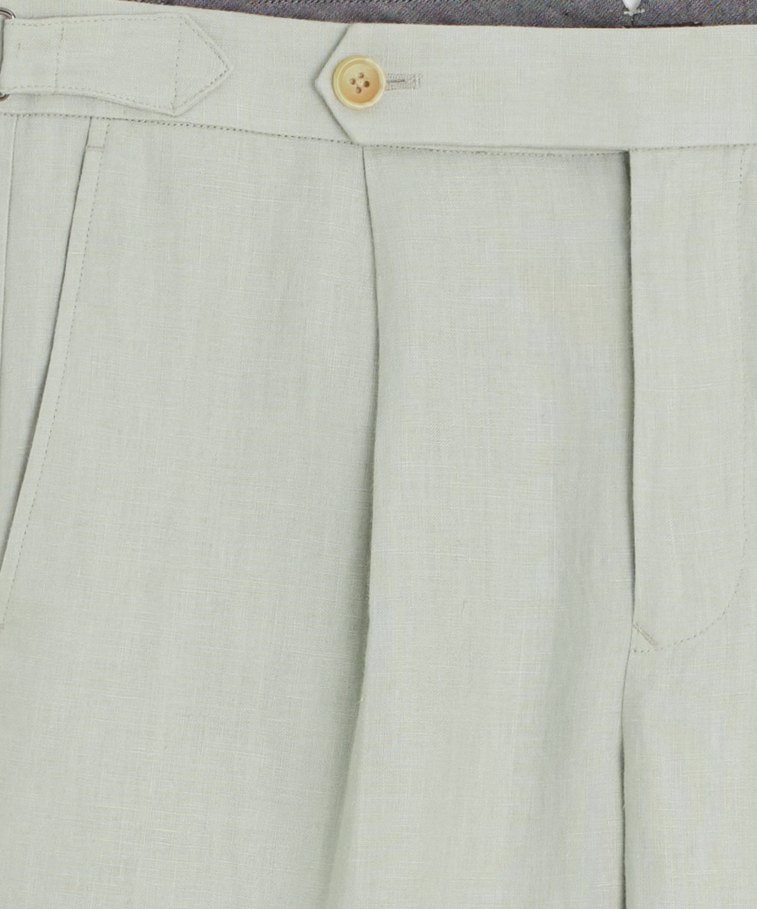 Straight Fit Irish Linen Side Tab Trouser