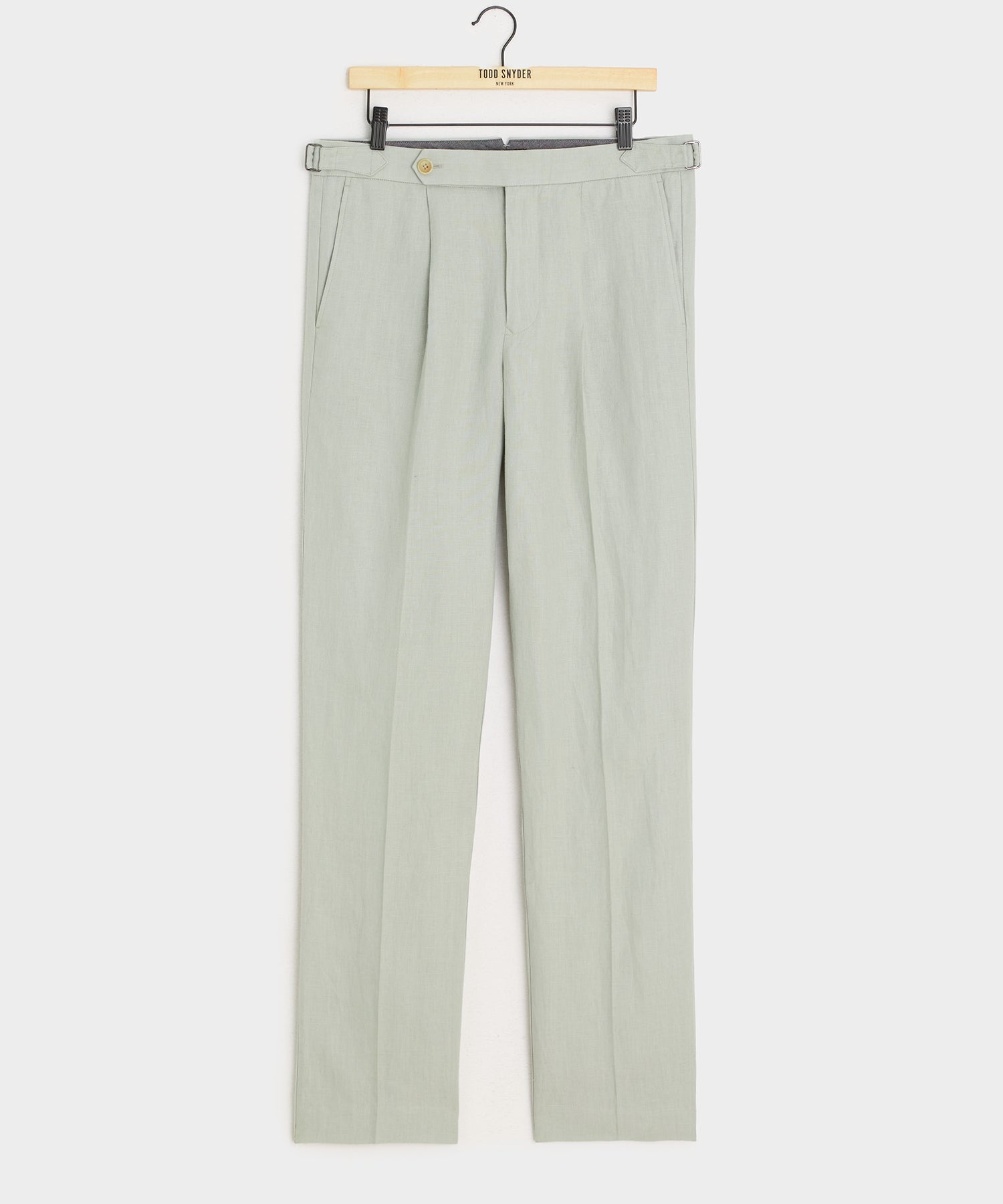 Straight Fit Irish Linen Side Tab Trouser