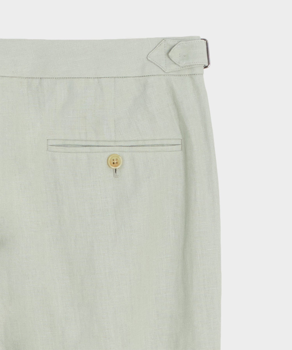 Straight Fit Irish Linen Side Tab Trouser
