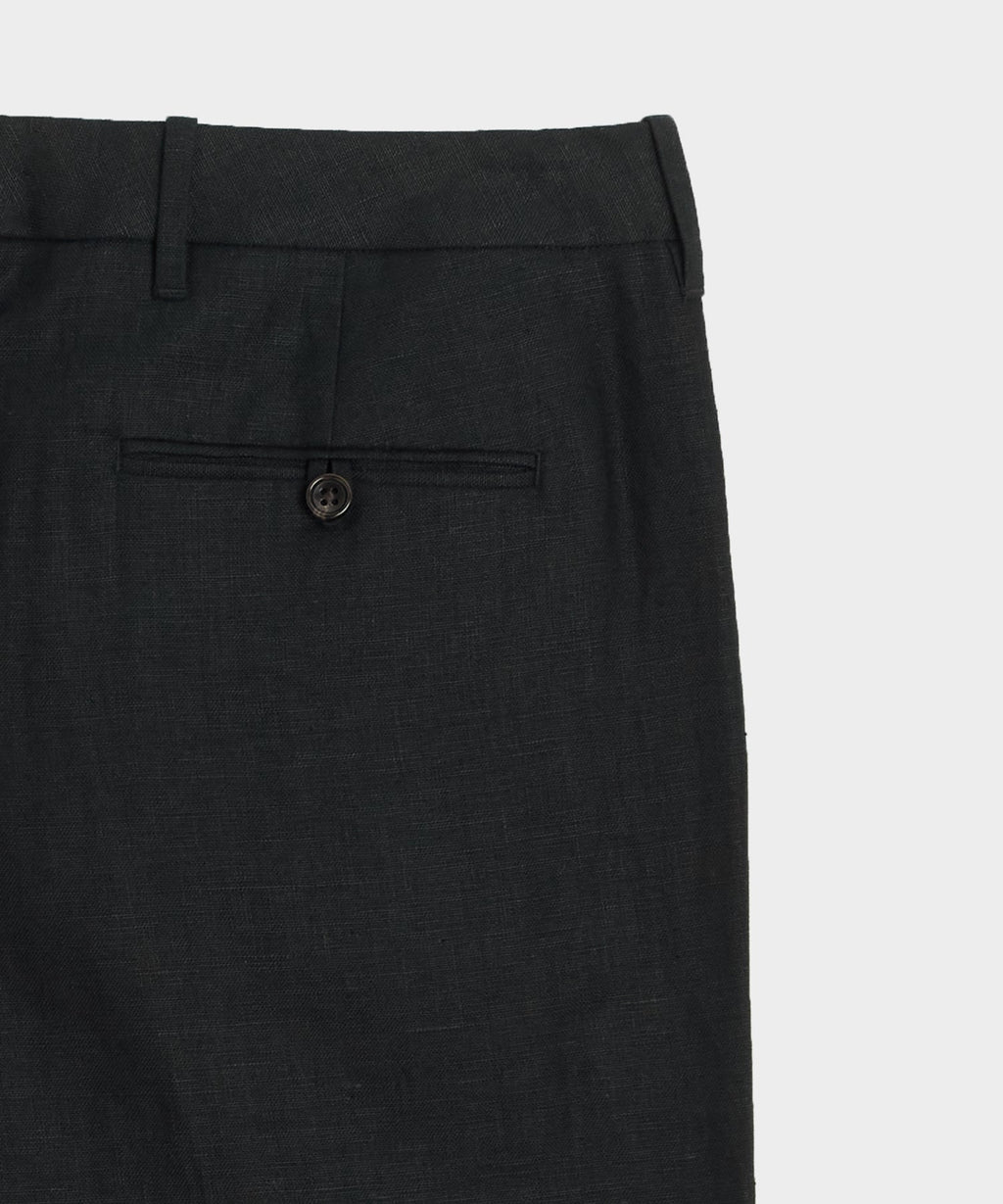 Straight Fit Linen Tab Trouser