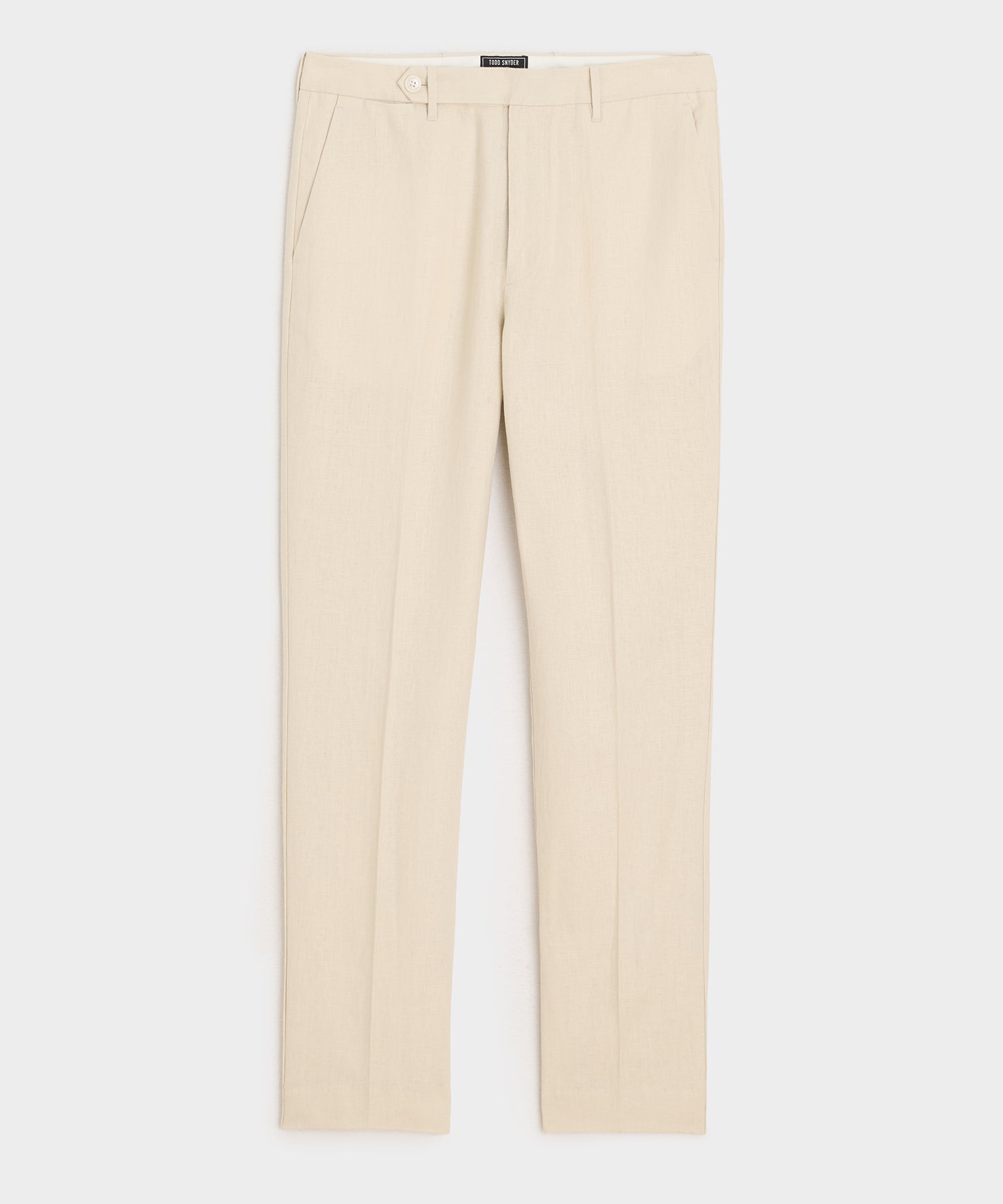Straight Fit Linen Tab Trouser