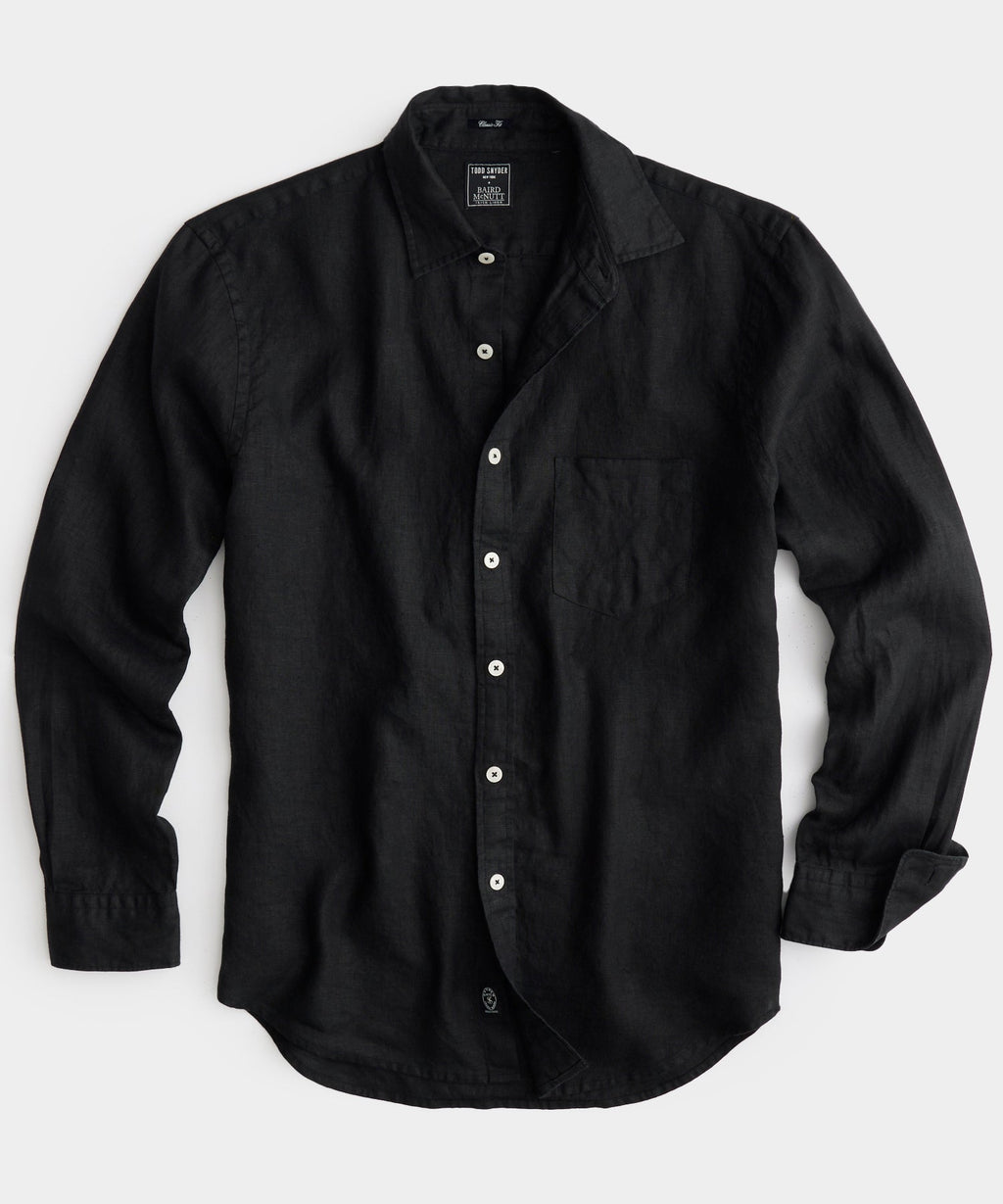 Slim Sea Soft Irish Linen Point Collar Shirt