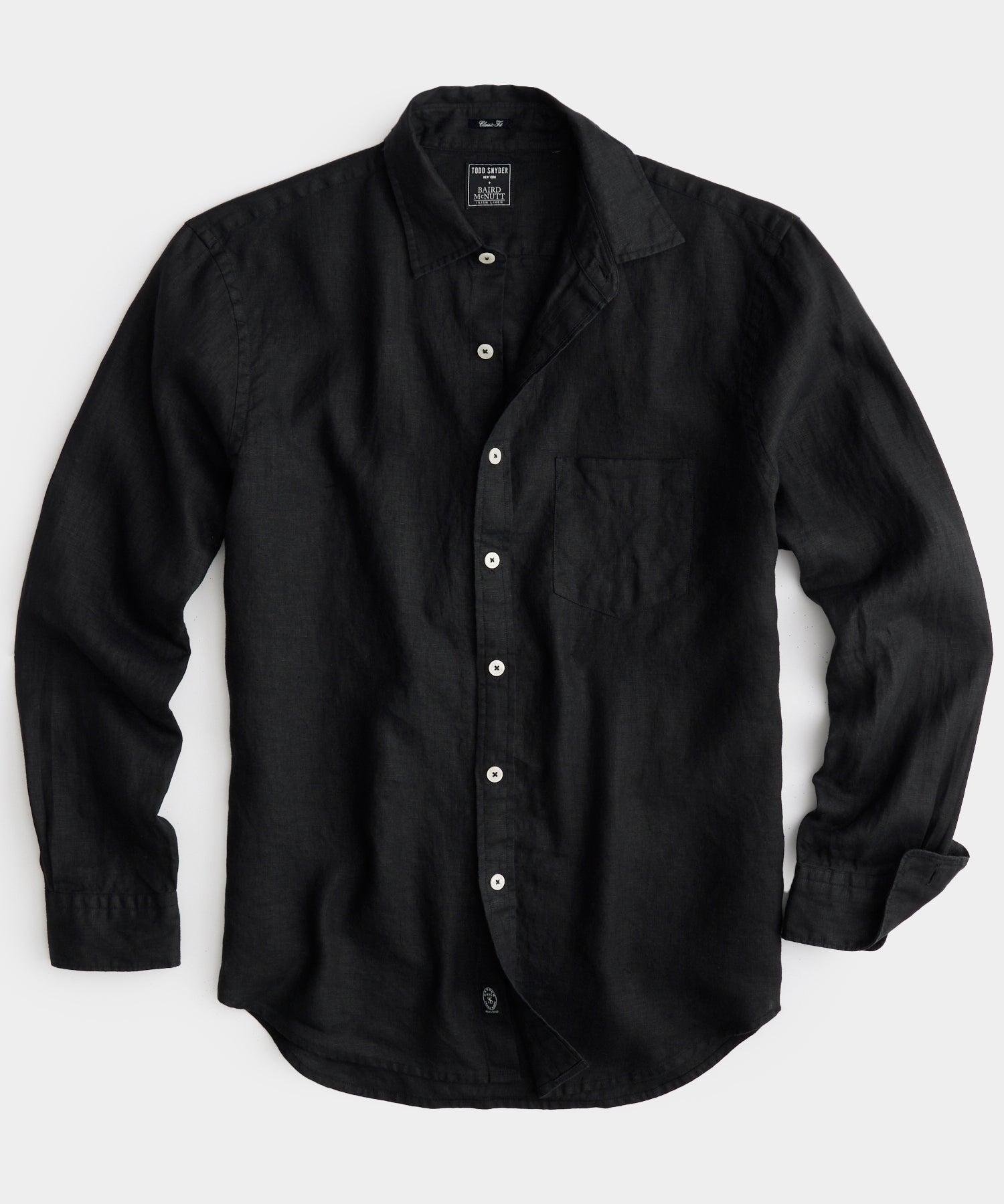 Slim Sea Soft Irish Linen Point Collar Shirt
