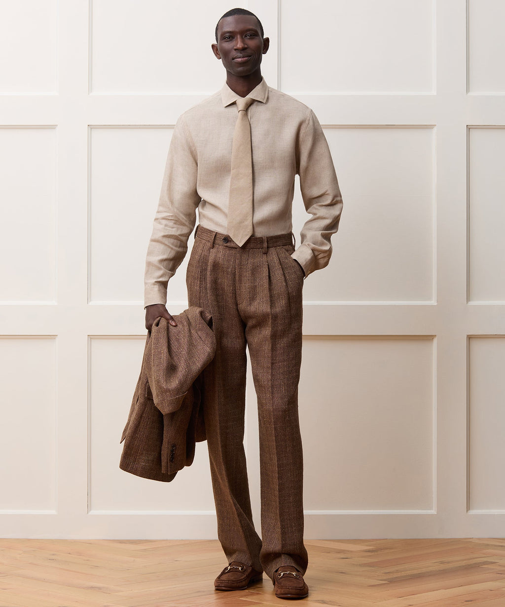 Italian Linen Silk Donegal Wythe Trouser