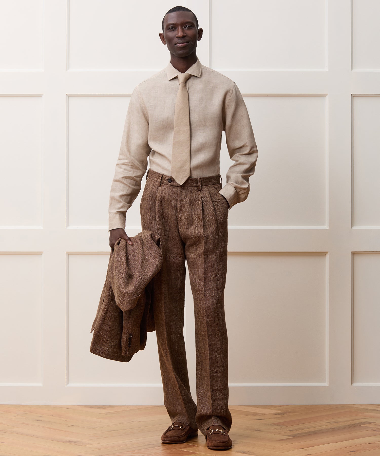 Italian Linen Silk Donegal Wythe Trouser