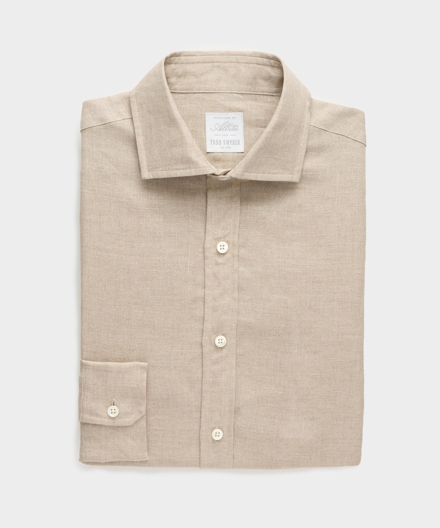 Italian Linen Spread Collar Dress Shirt