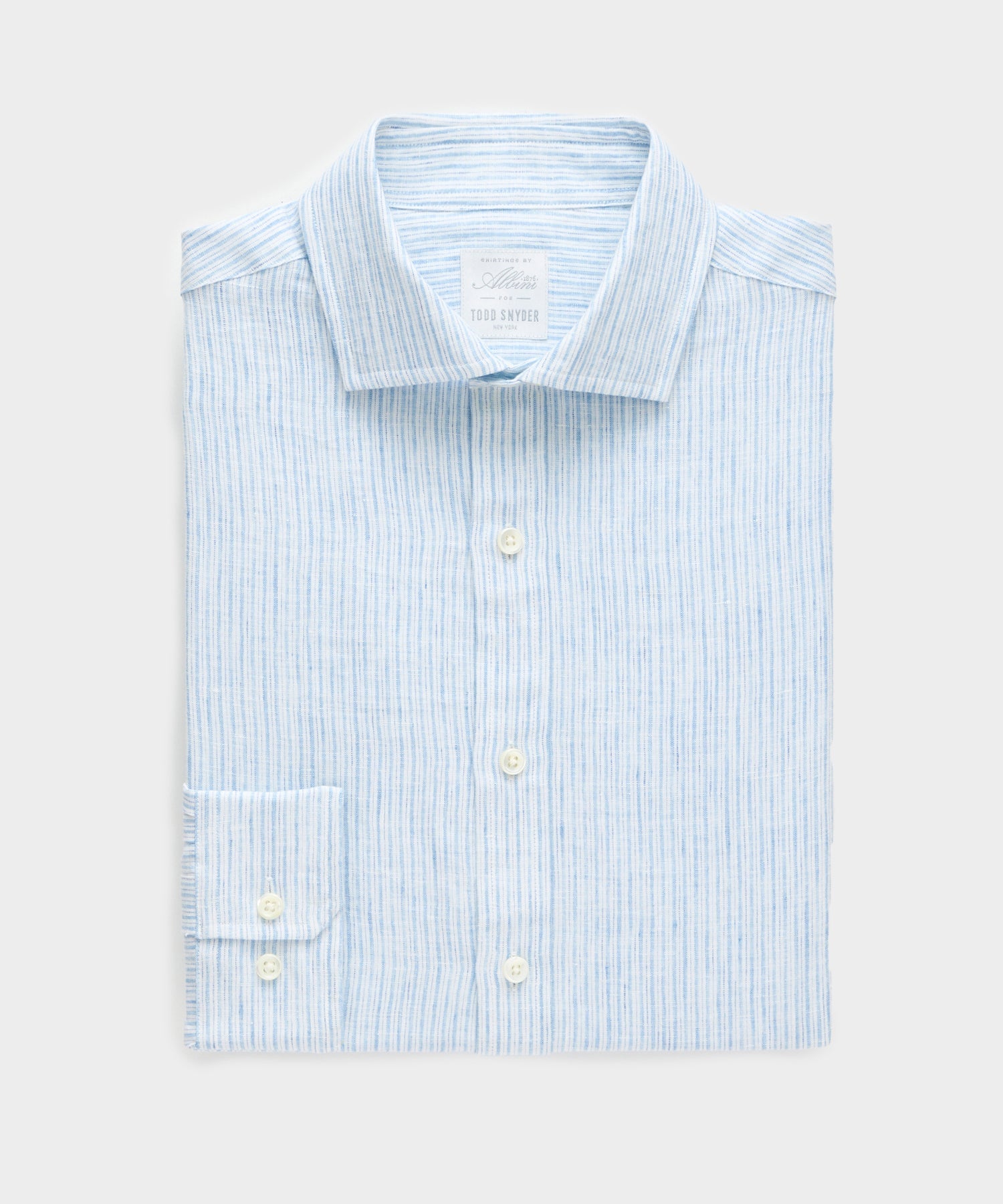 Italian Linen Spread Collar Dress Shirt