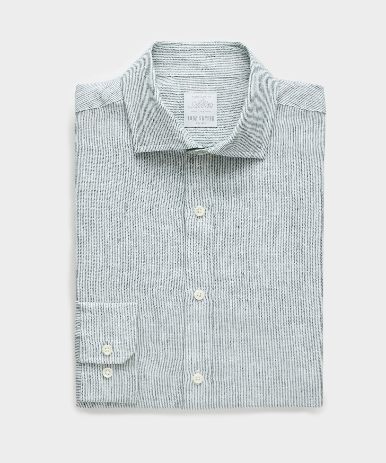 Italian Linen Spread Collar Dress Shirt