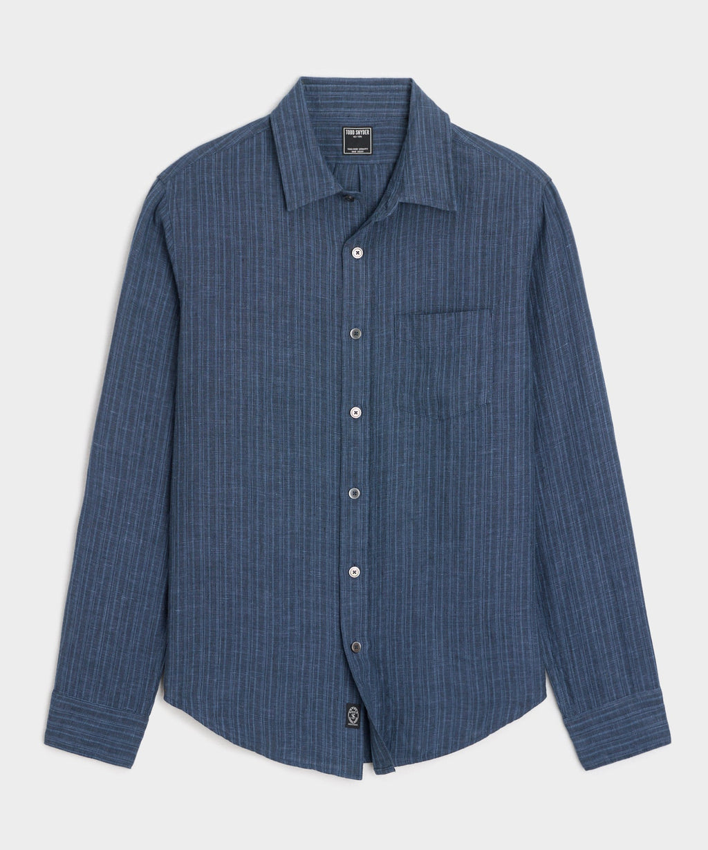 Slim Sea Soft Irish Linen Point Collar Shirt