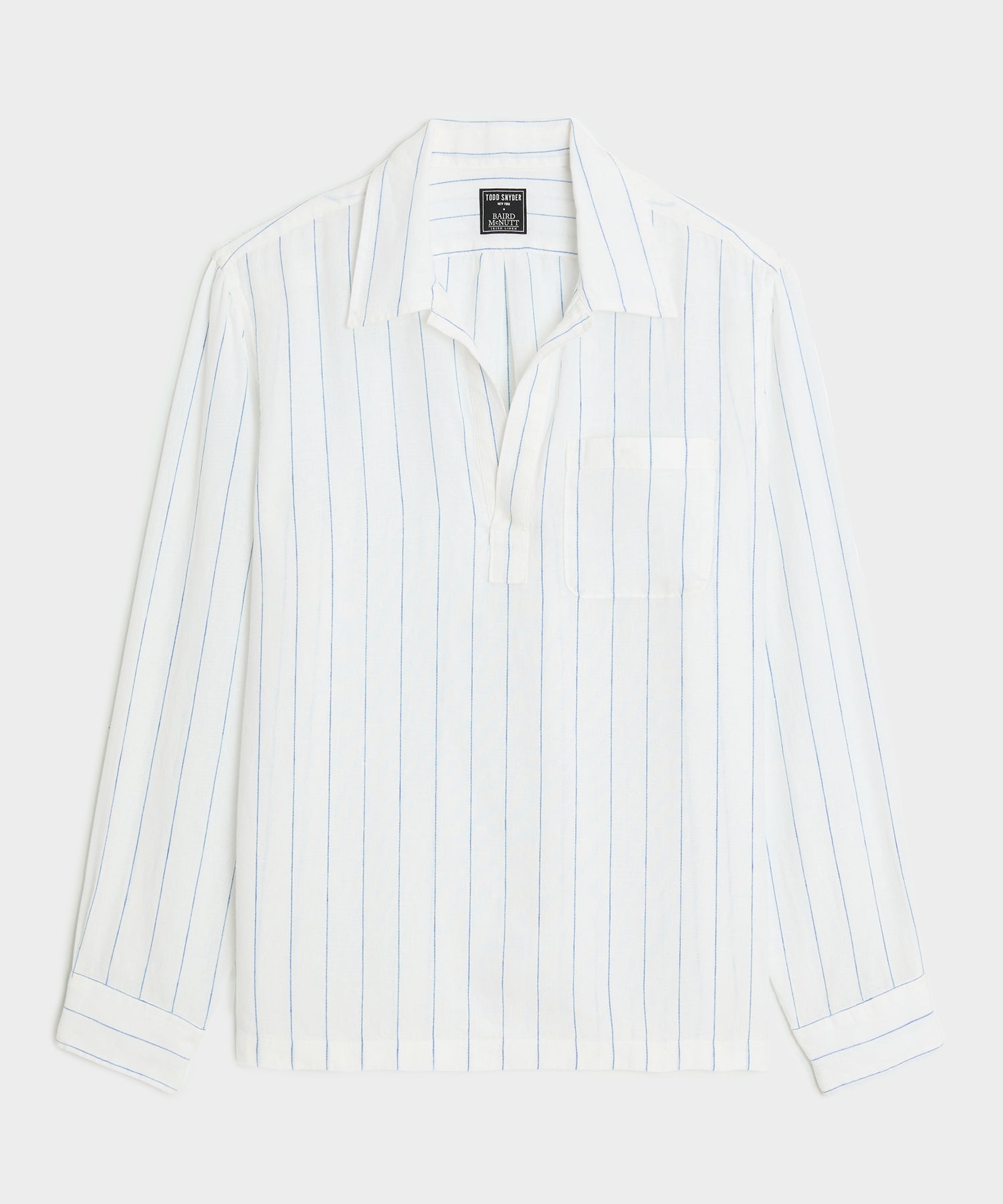 Relaxed Sea Soft Irish Linen Popover Shirt