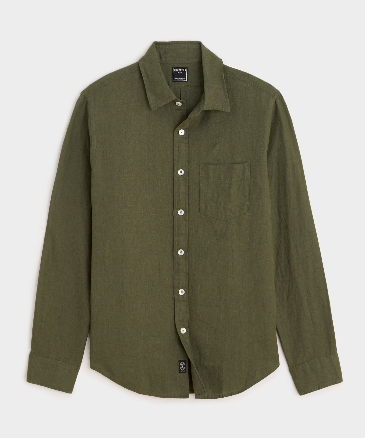 Slim Sea Soft Irish Linen Point Collar Shirt