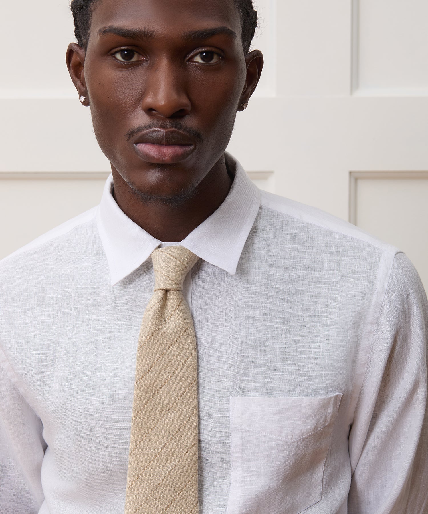 Slim Sea Soft Irish Linen Point Collar Shirt
