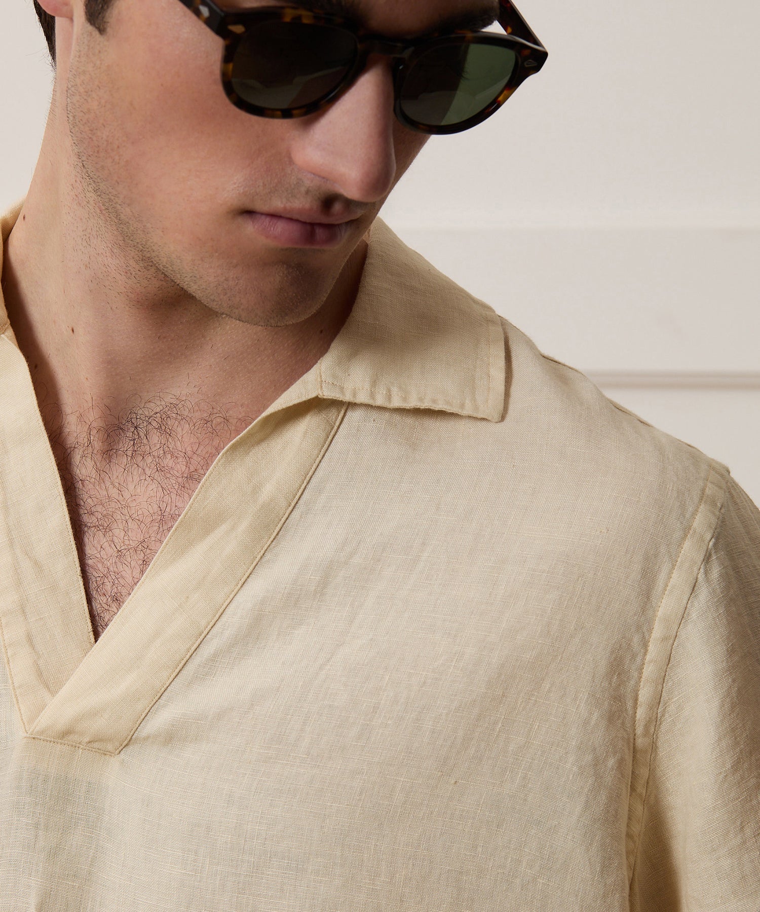 Relaxed Sea Soft Irish Linen Popover Shirt