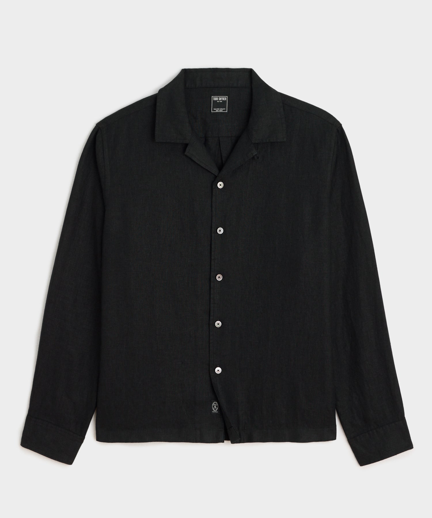 Cropped Sea Soft Irish Linen Camp Collar Shirt
