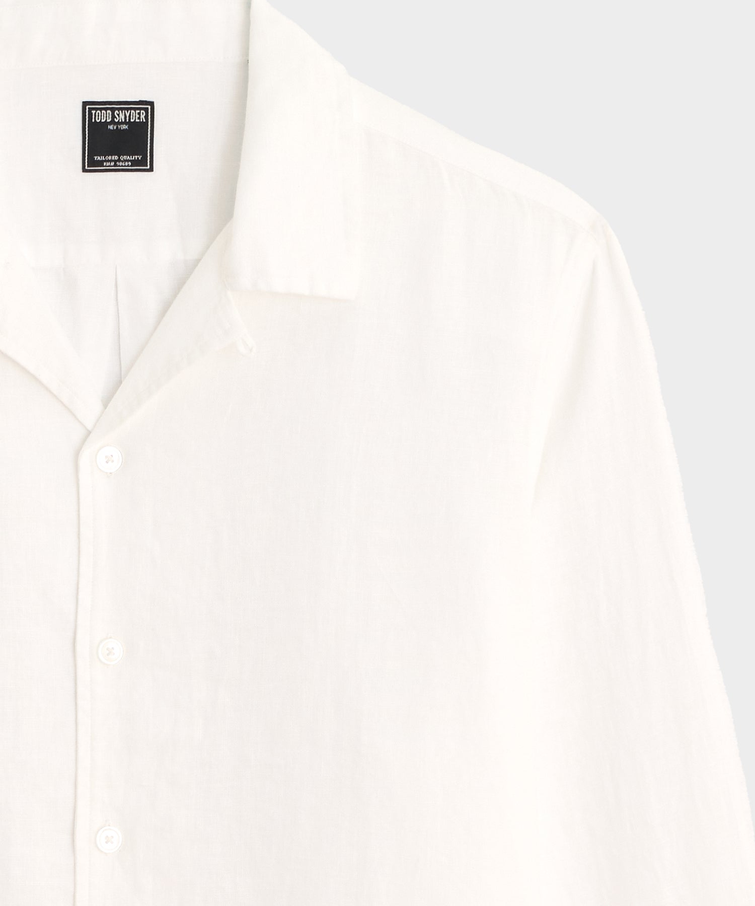 Cropped Sea Soft Irish Linen Camp Collar Shirt