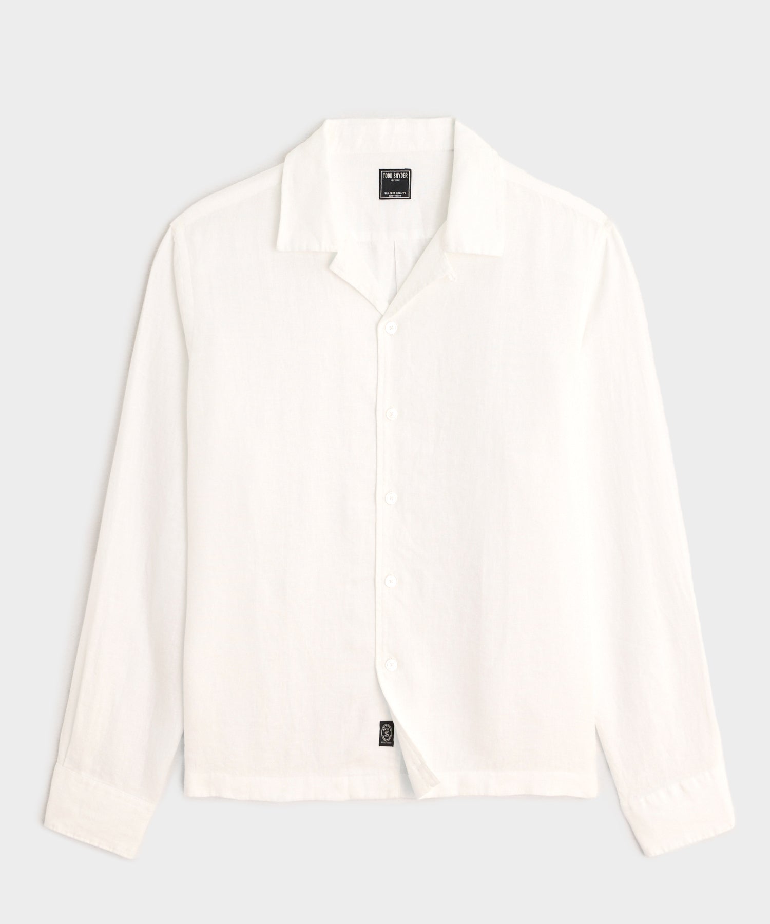Cropped Sea Soft Irish Linen Camp Collar Shirt