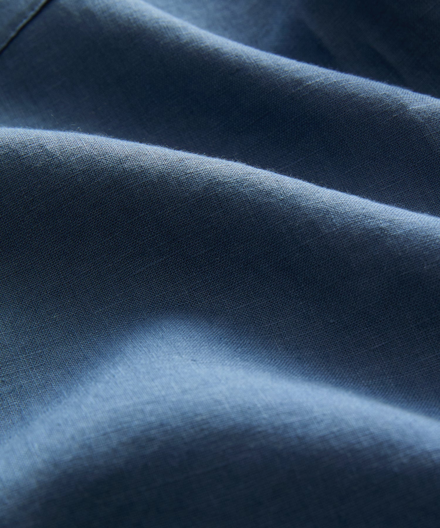 Cropped Sea Soft Irish Linen Camp Collar Shirt