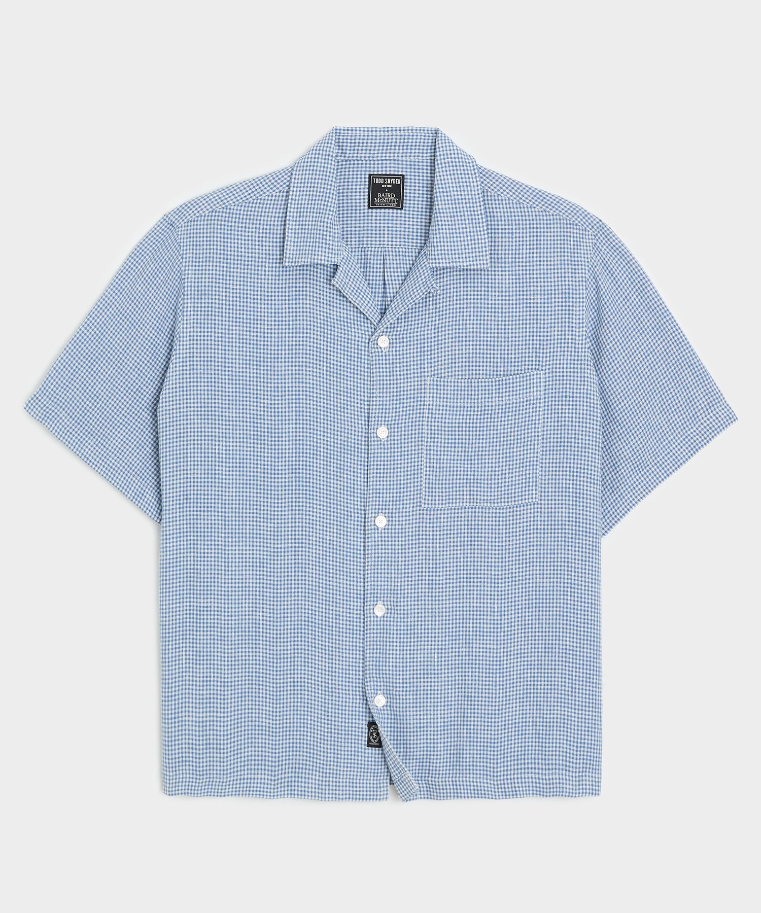 Cropped Sea Soft Irish Linen Camp Collar Shirt