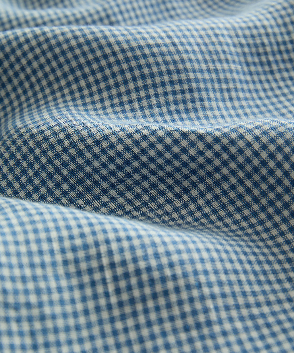 Cropped Sea Soft Irish Linen Camp Collar Shirt