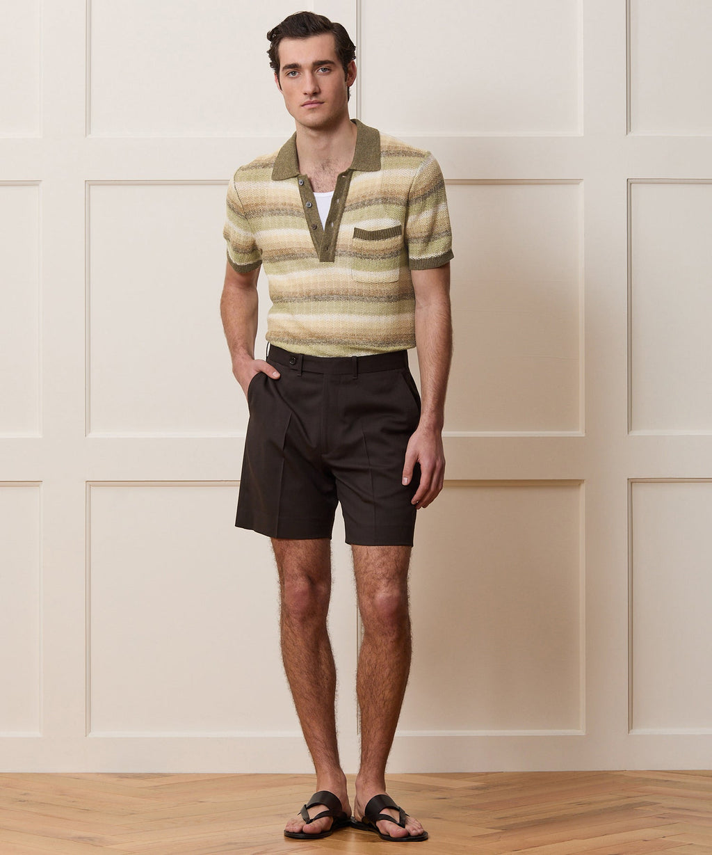 Linen Sweater Polo