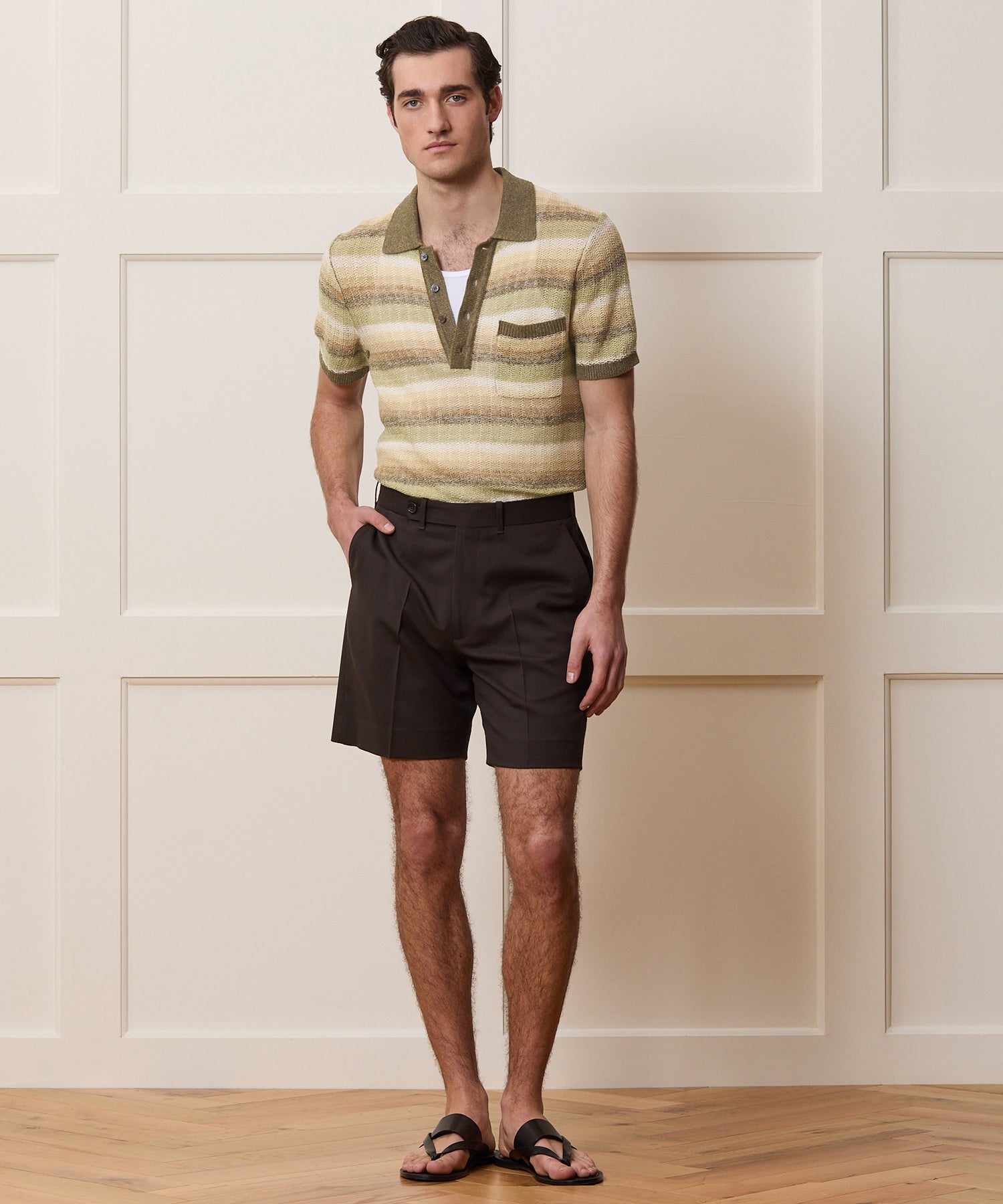 Linen Sweater Polo