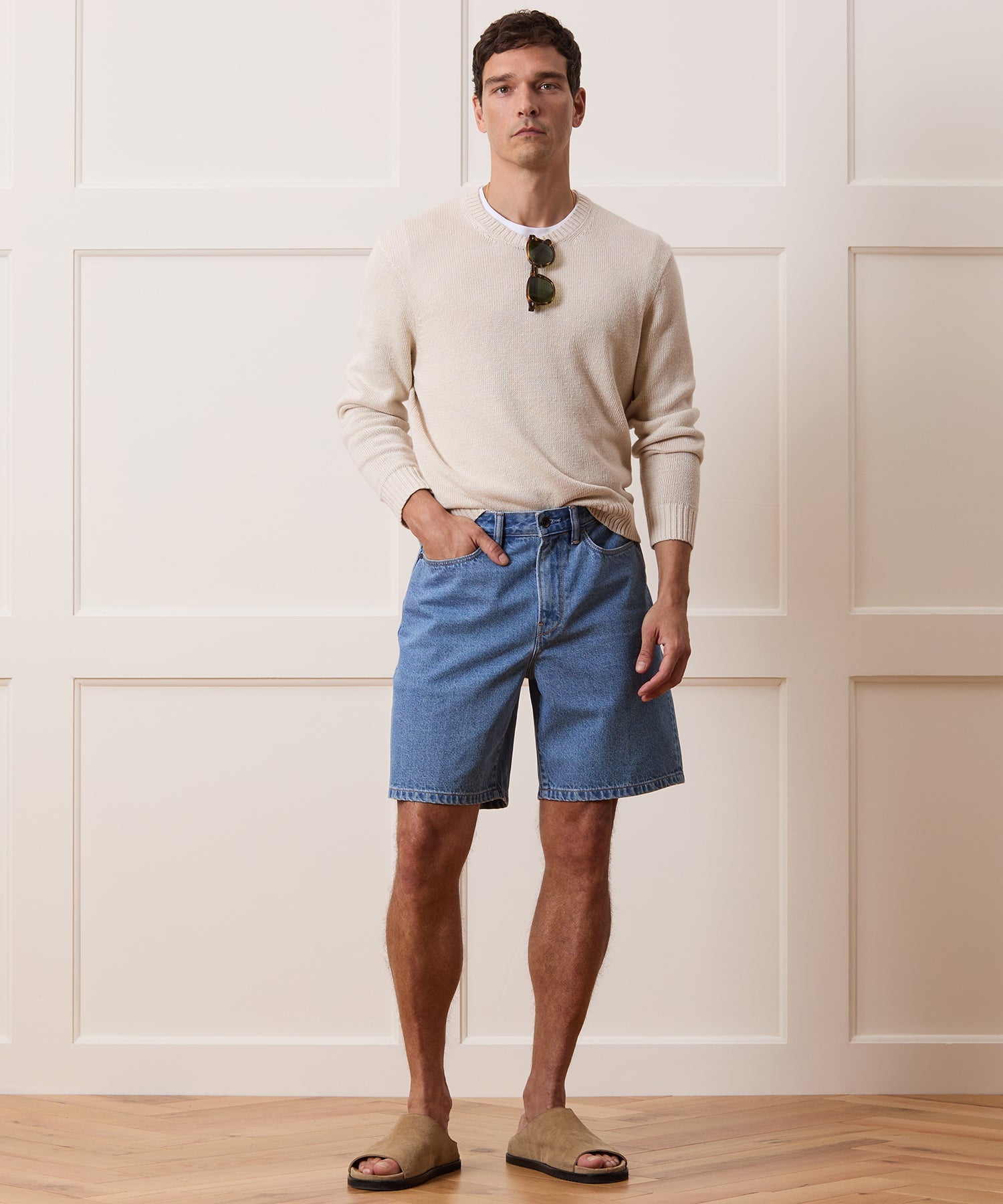 Linen Crewneck Sweater