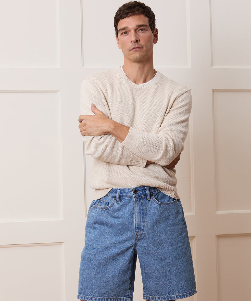Linen Crewneck Sweater