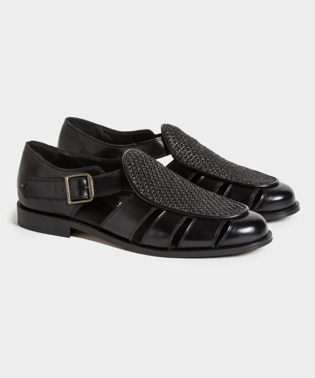 Jacques Solovière Franck Raffia Fisherman Sandal