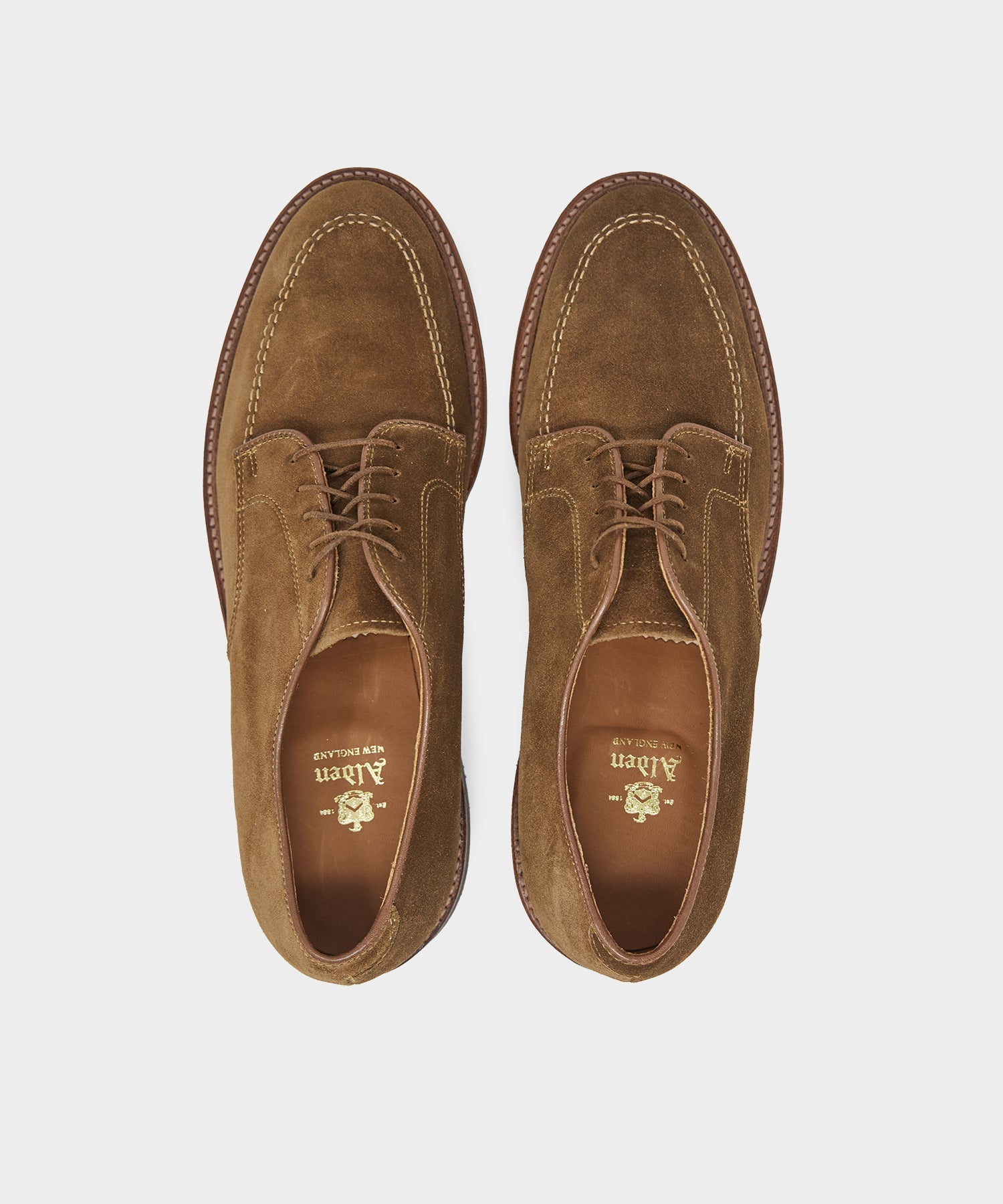 Alden Mocc Toe Derby Blucher Suede Shoe