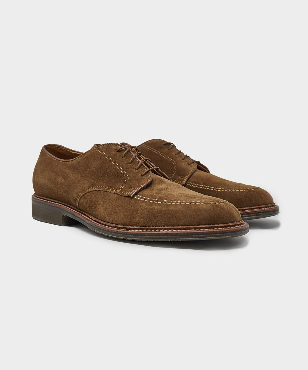 Alden Mocc Toe Derby Blucher Suede Shoe