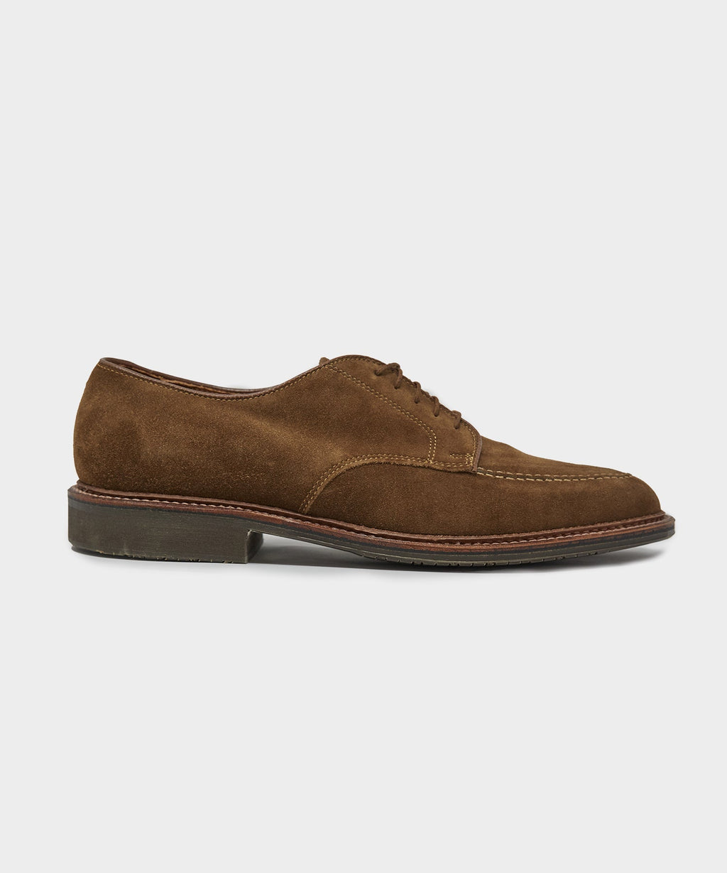 Alden Mocc Toe Derby Blucher Suede Shoe