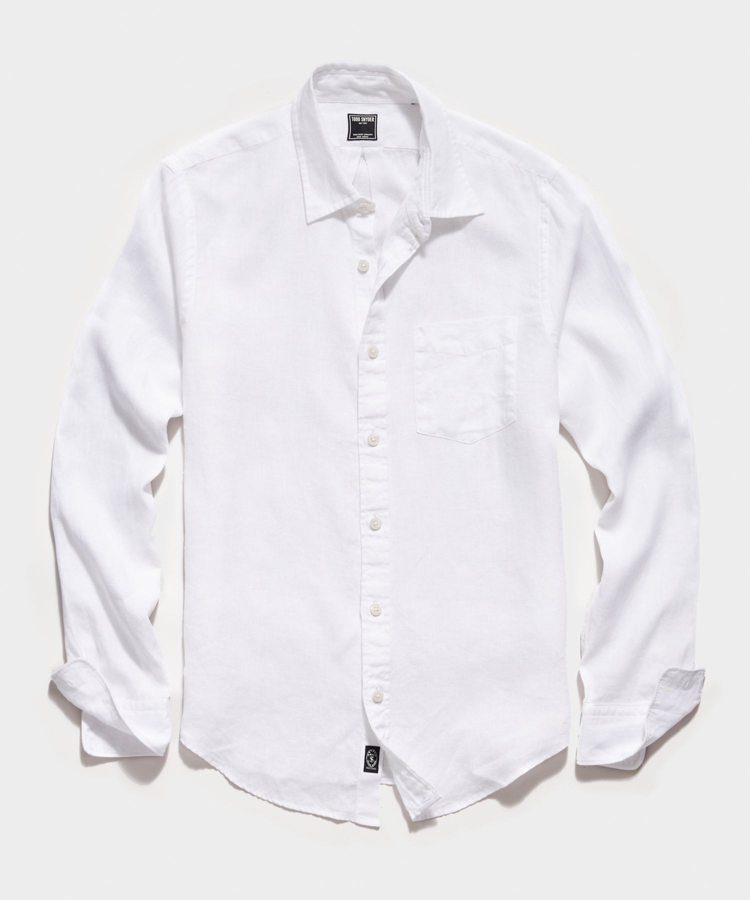 Irish Sea Soft Linen Point Collar Long Sleeve Shirt