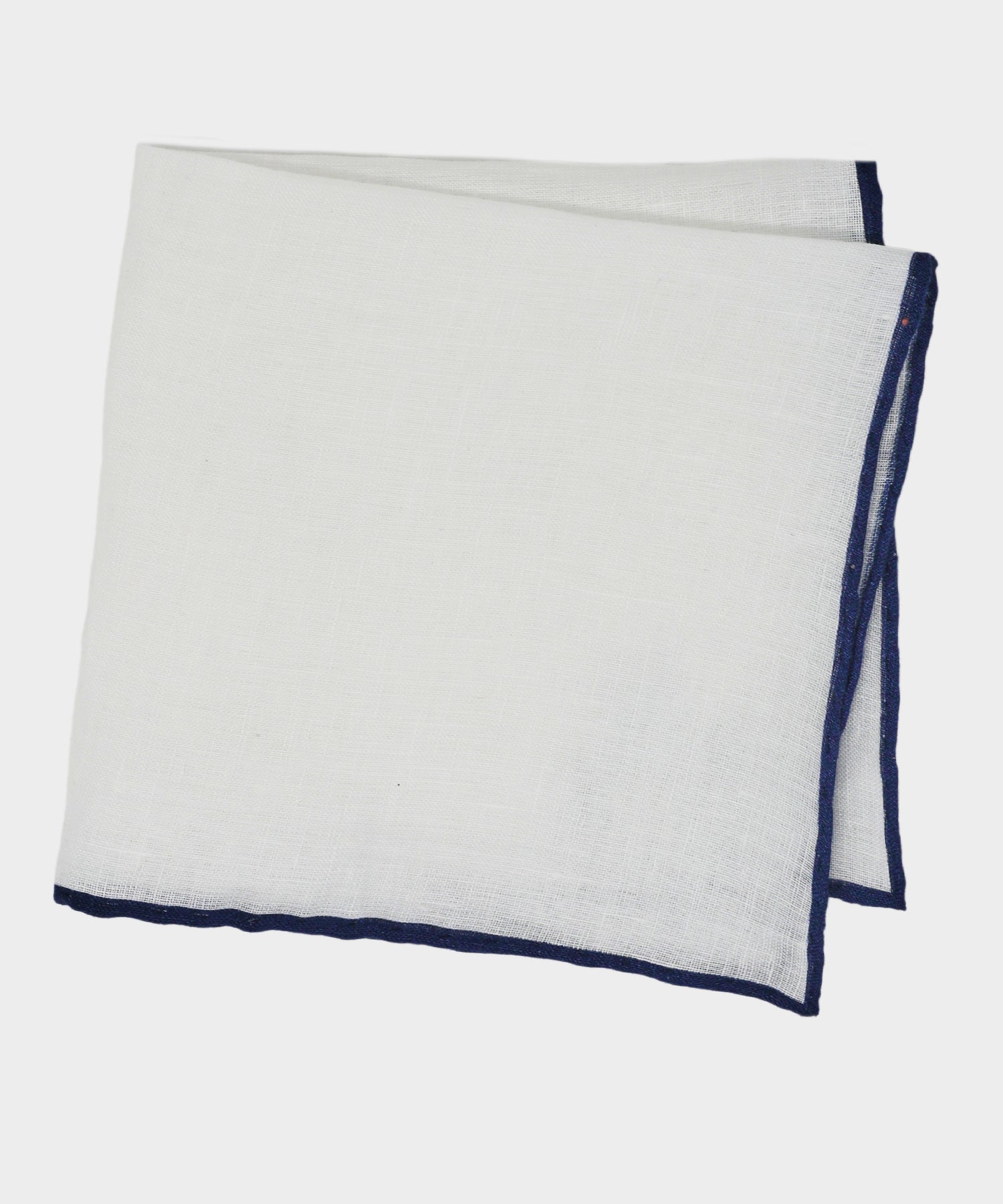 Italian Linen Pocket Square in Navy