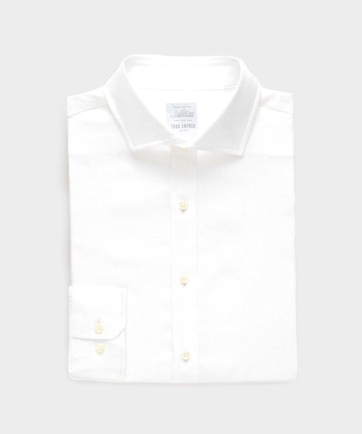 Italian Linen Spread Collar Dress Shirt