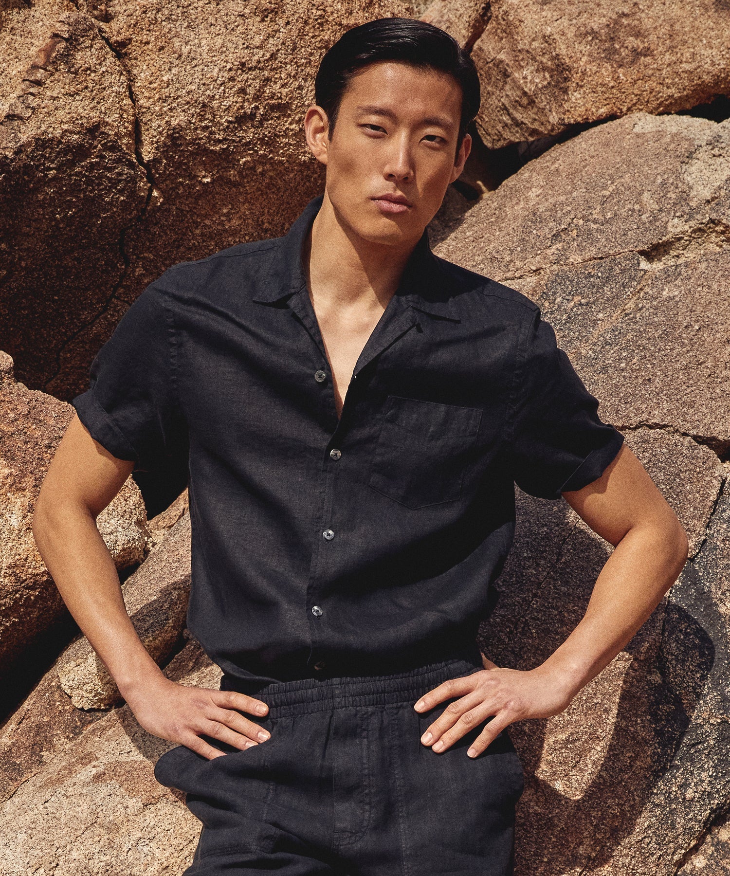 Sea Soft Irish Linen Camp Collar Shirt