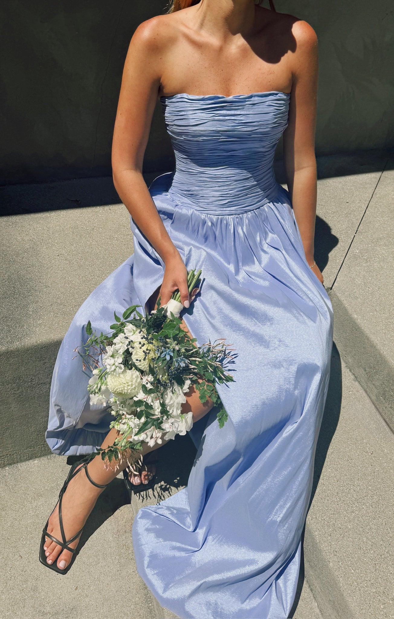 Morgan Maxi Dress ~ Borrowed Blue Taffeta