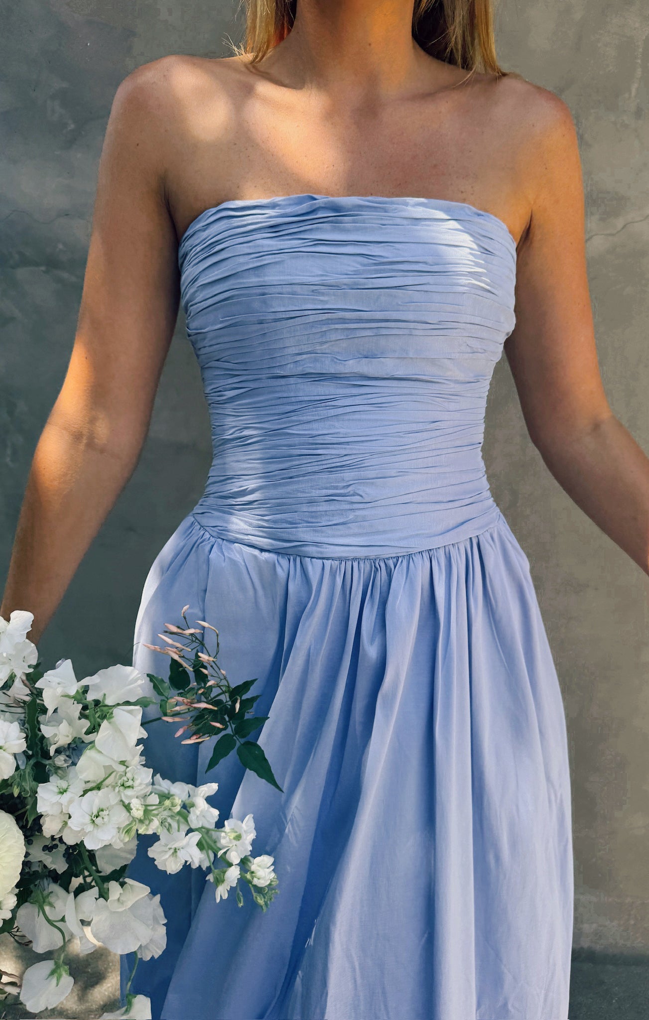 Morgan Maxi Dress ~ Borrowed Blue Taffeta